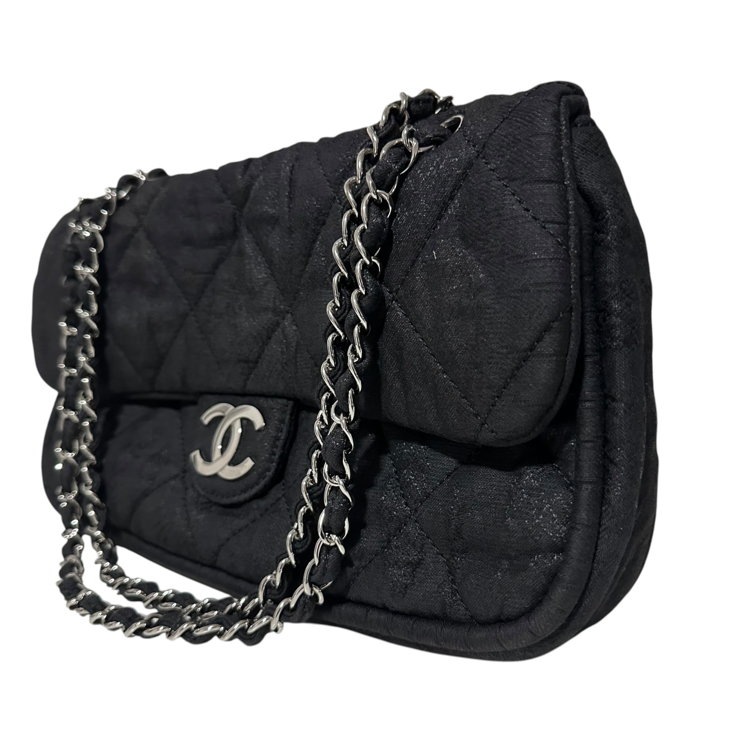Matelassé coated canvas, Coco Mark, double chain — view 3
