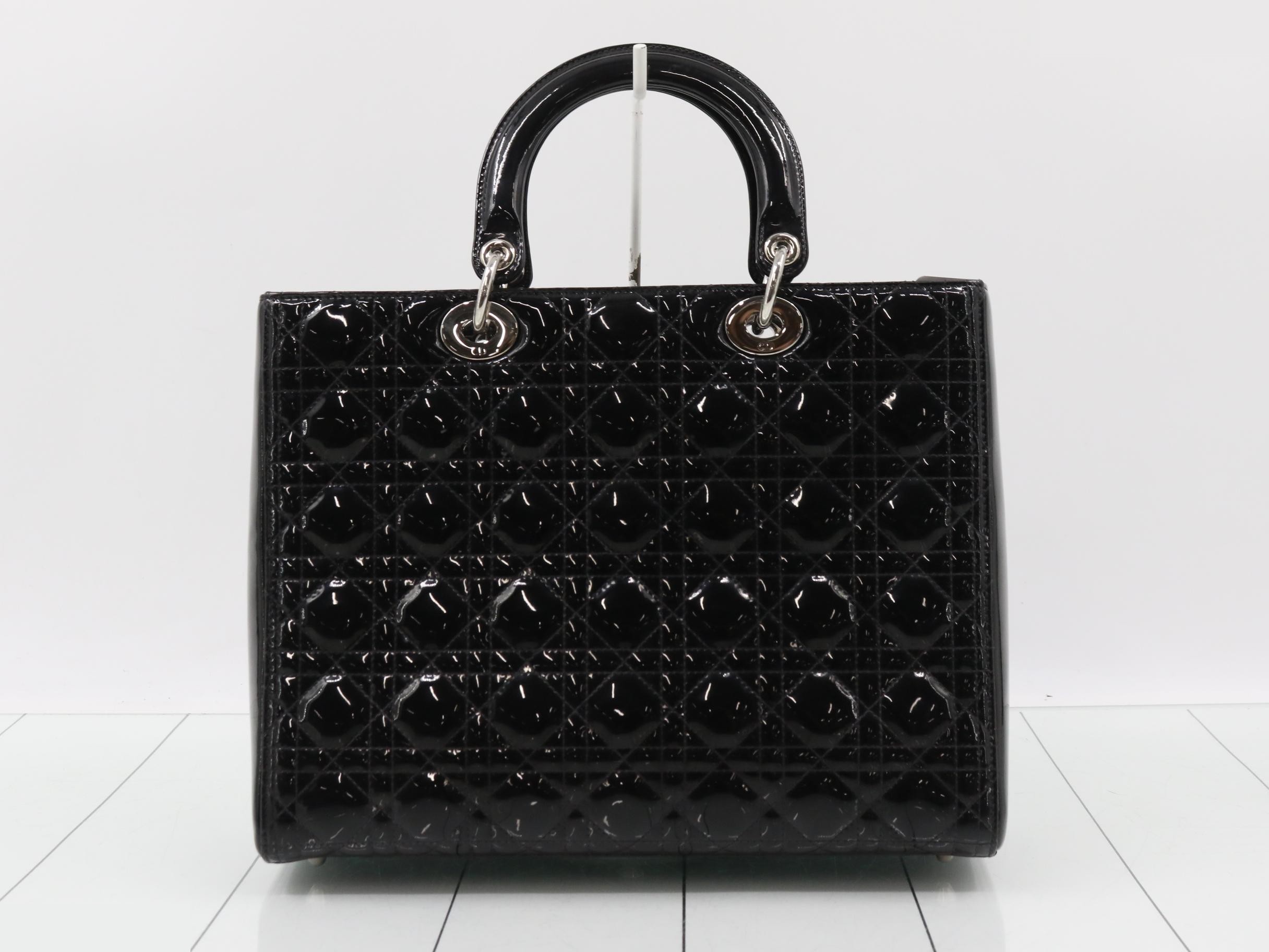 Lady Dior Cannage 2-Way Black Shoulder Handbag — view 2