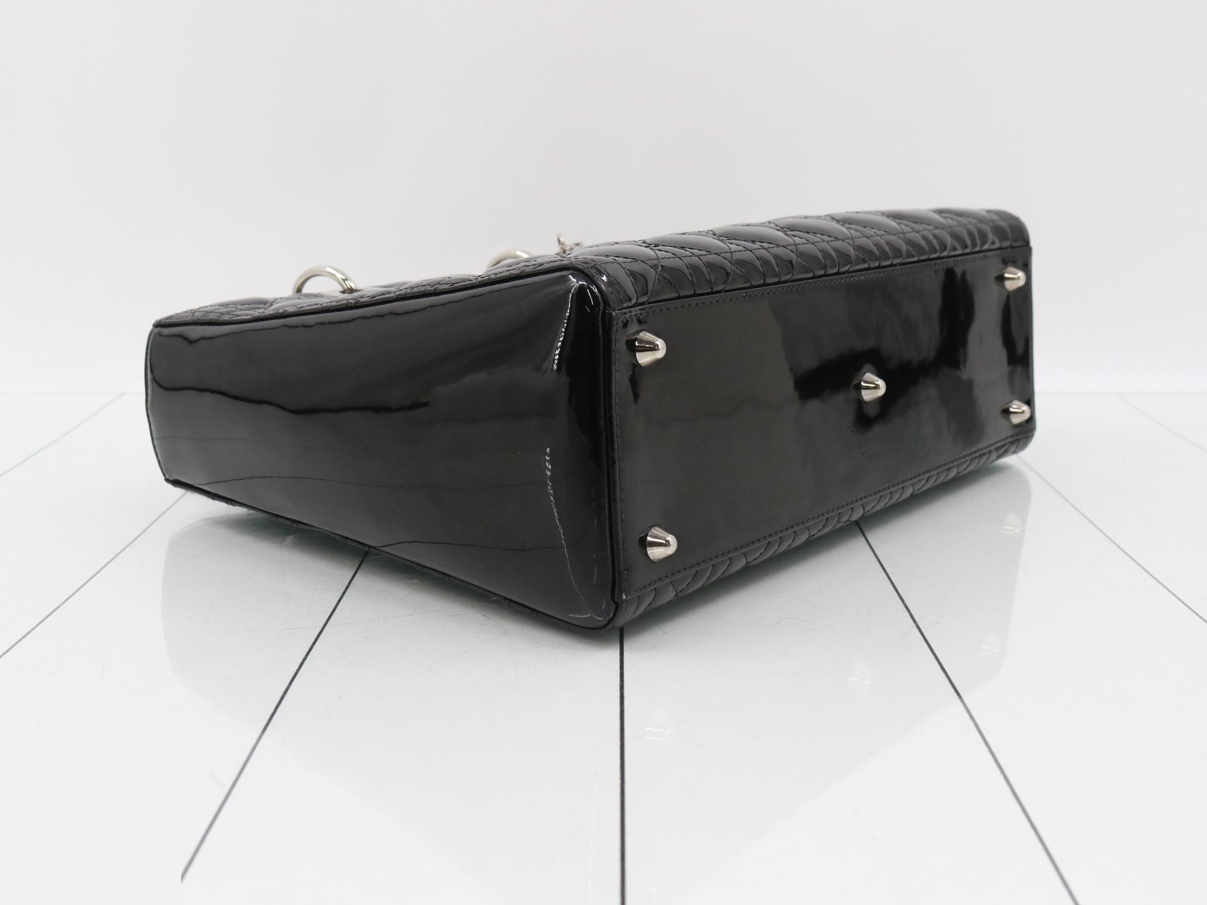 Lady Dior Cannage 2-Way Black Shoulder Handbag — view 5