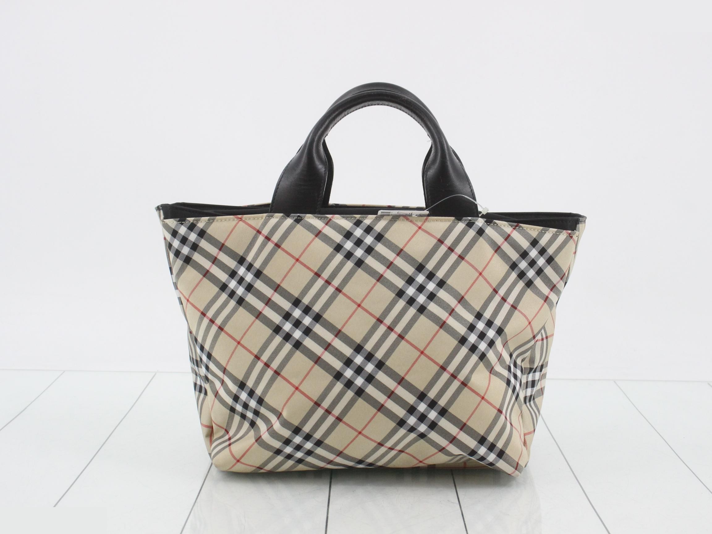Nylon Nova Check Beige W35 H22 D14 — view 2