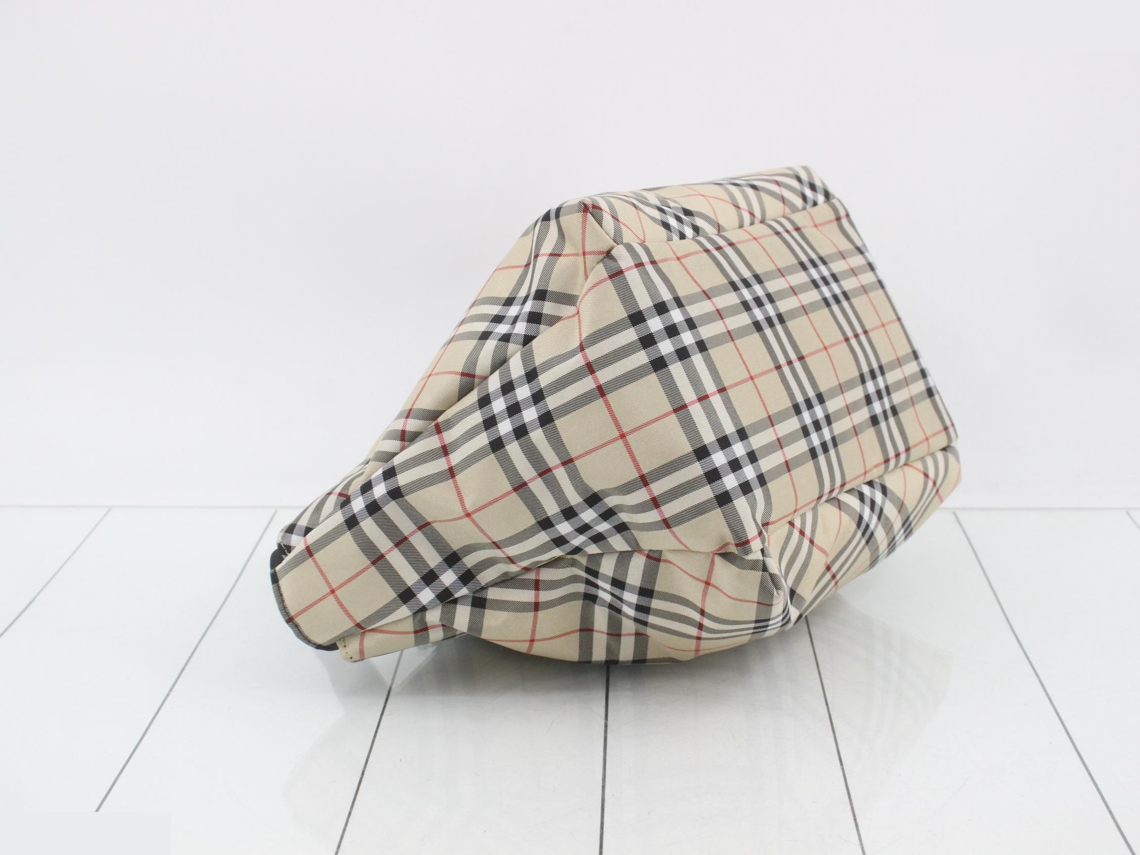 Nylon Nova Check Beige W35 H22 D14 — view 5