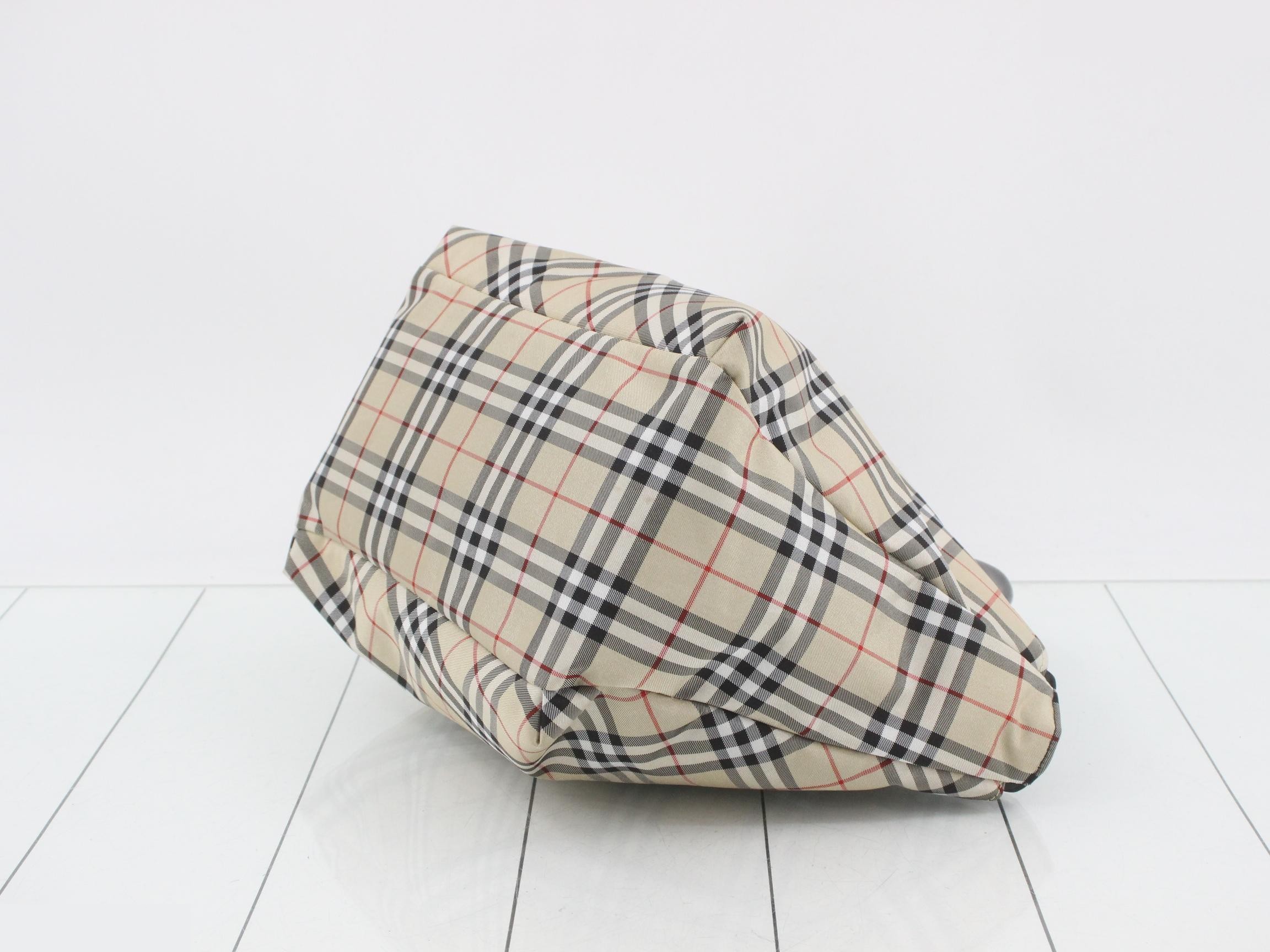 Nylon Nova Check Beige W35 H22 D14 — view 6