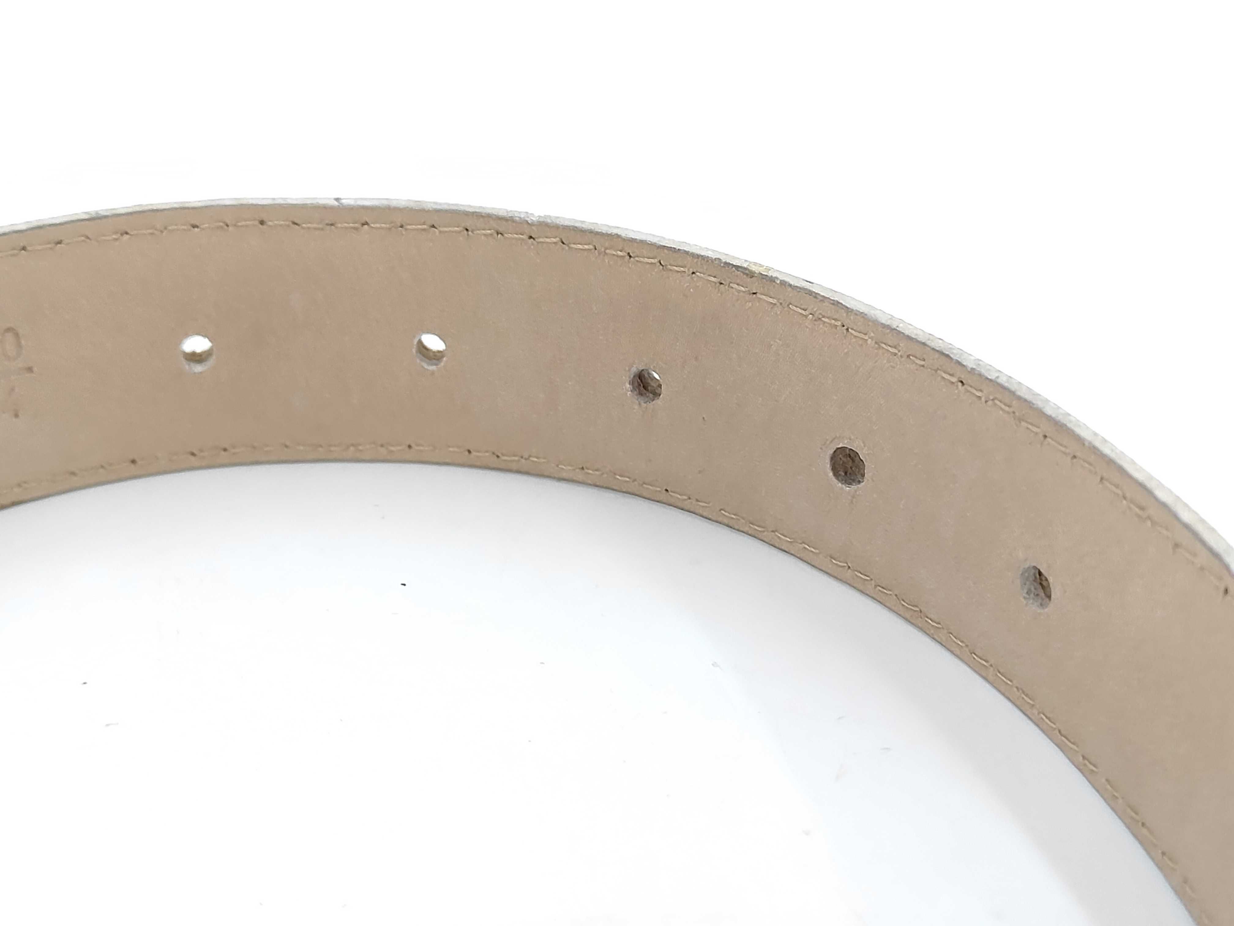 Bulgari Millerege Belt PVC White x Silver Belt — view 6