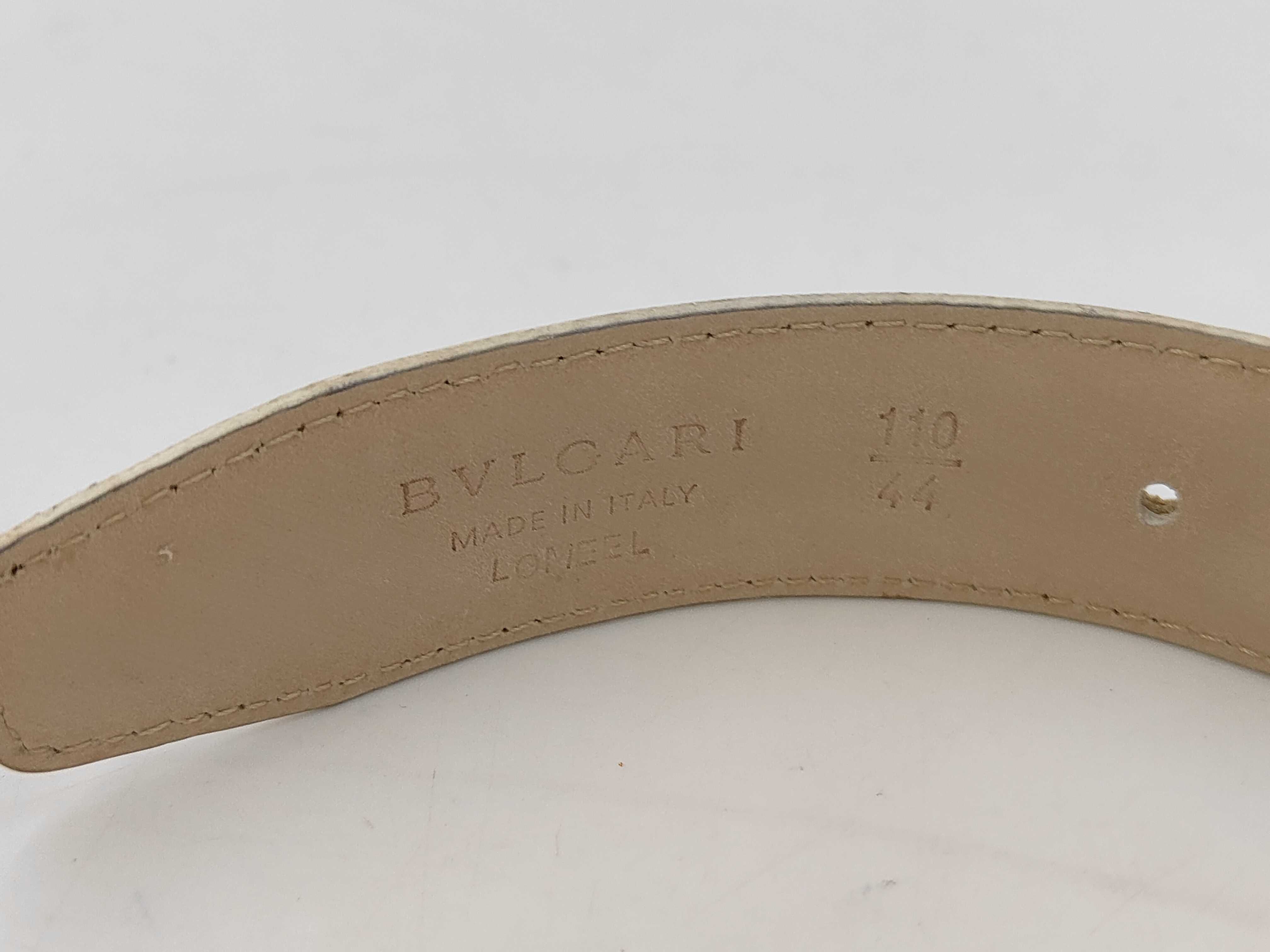 Bulgari Millerege Belt PVC White x Silver Belt — view 7