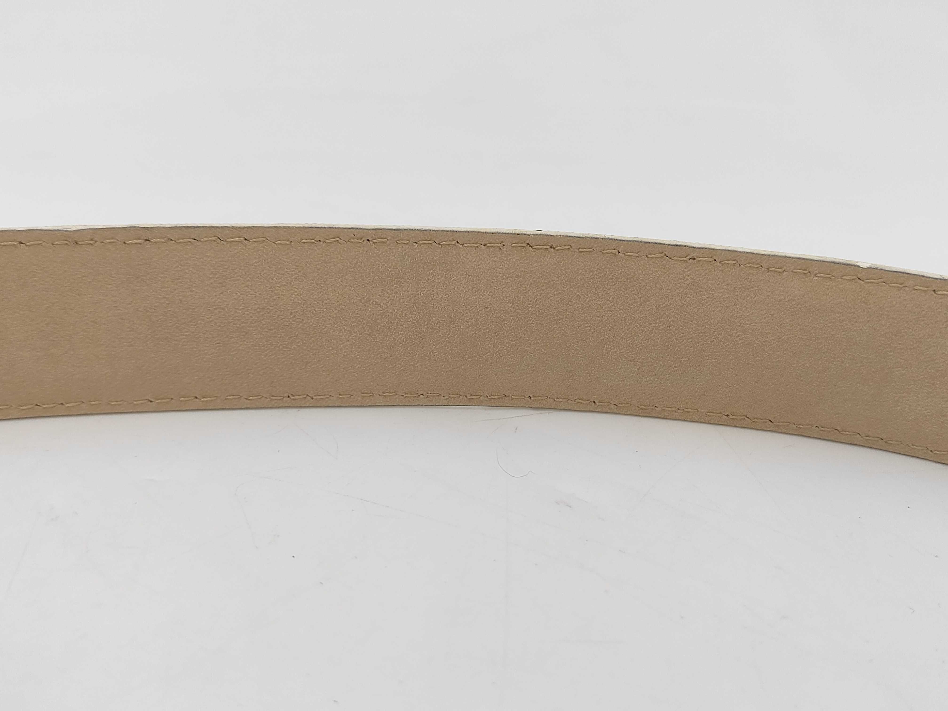Bulgari Millerege Belt PVC White x Silver Belt — view 8