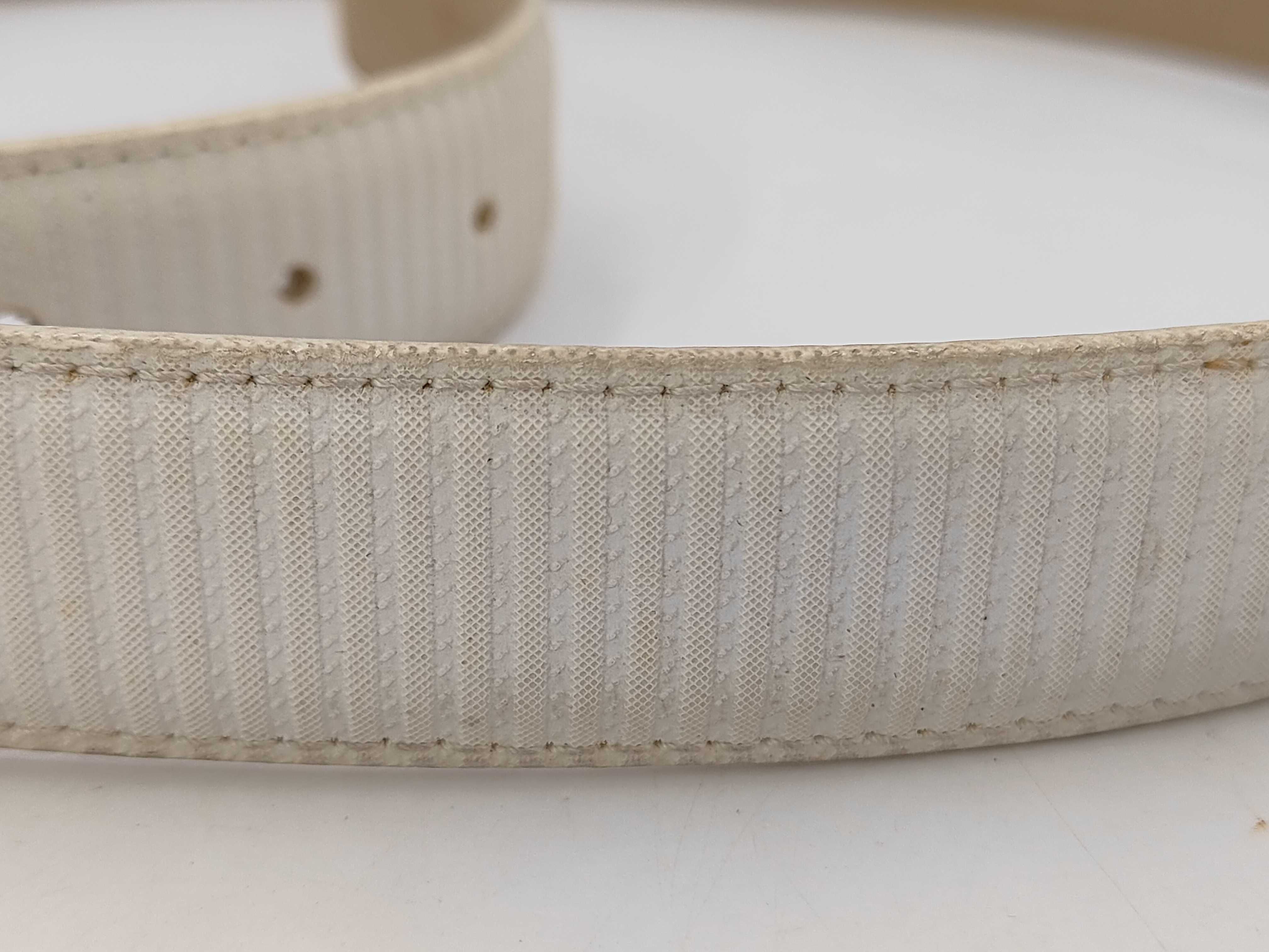 Bulgari Millerege Belt PVC White x Silver Belt — view 9
