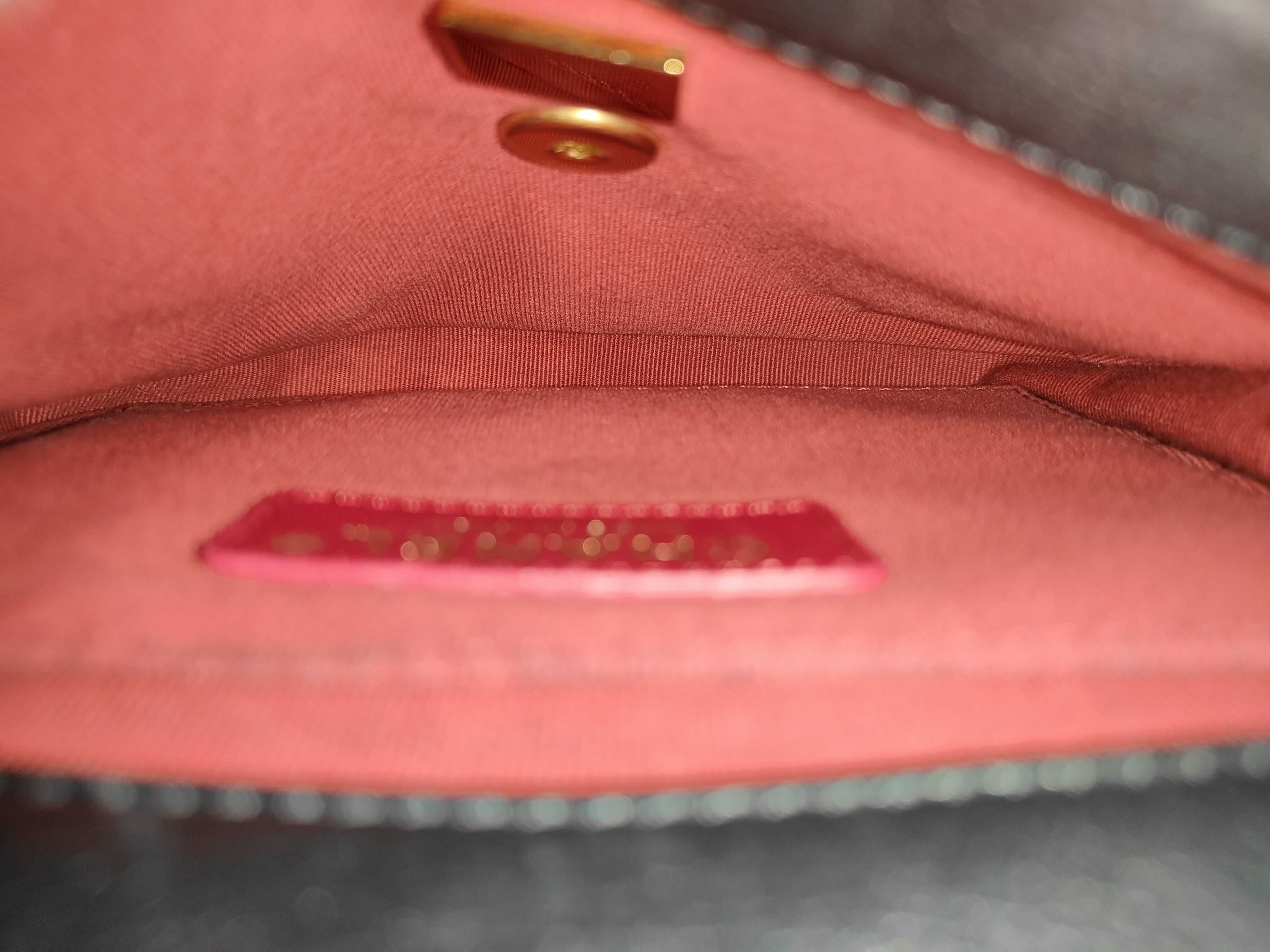 Leather Coco Mark Gold Hardware Shoulder Bag — view 11