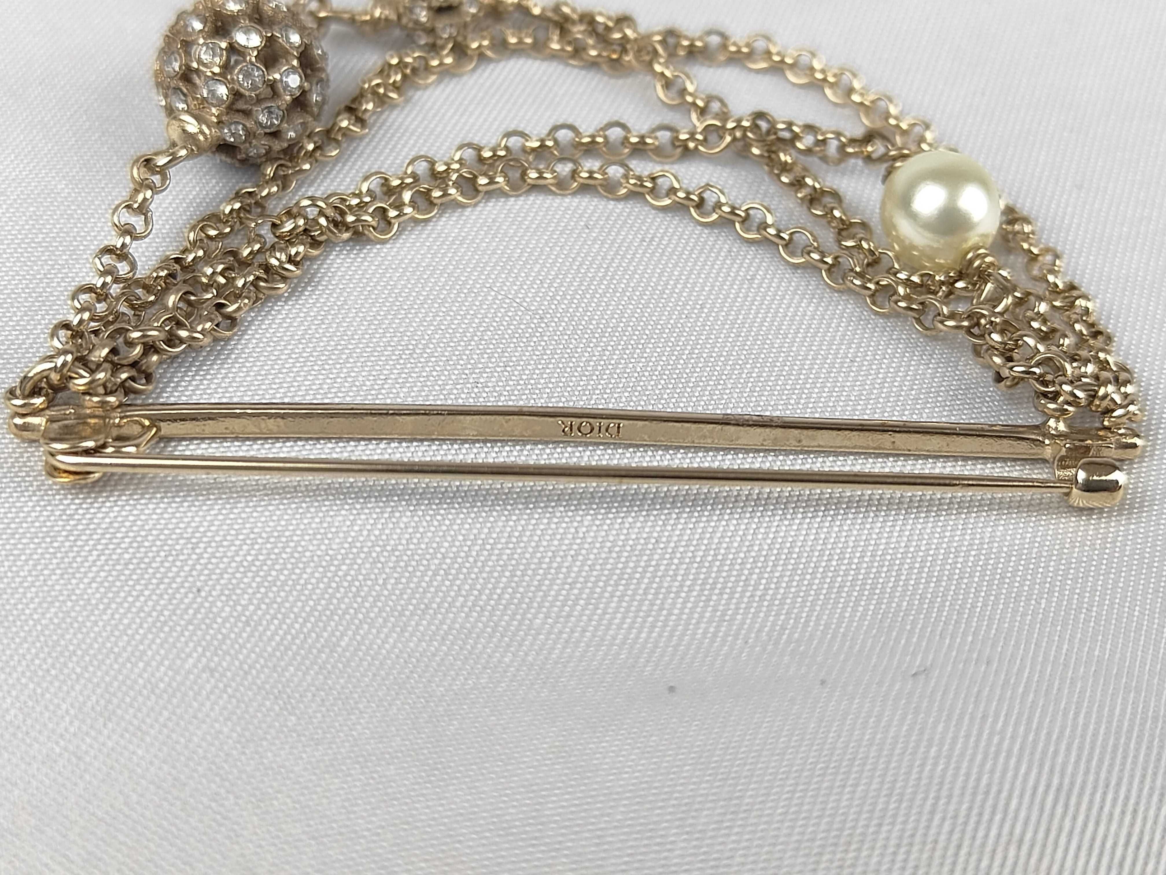 Pearl Chain Pin Brooch — view 6