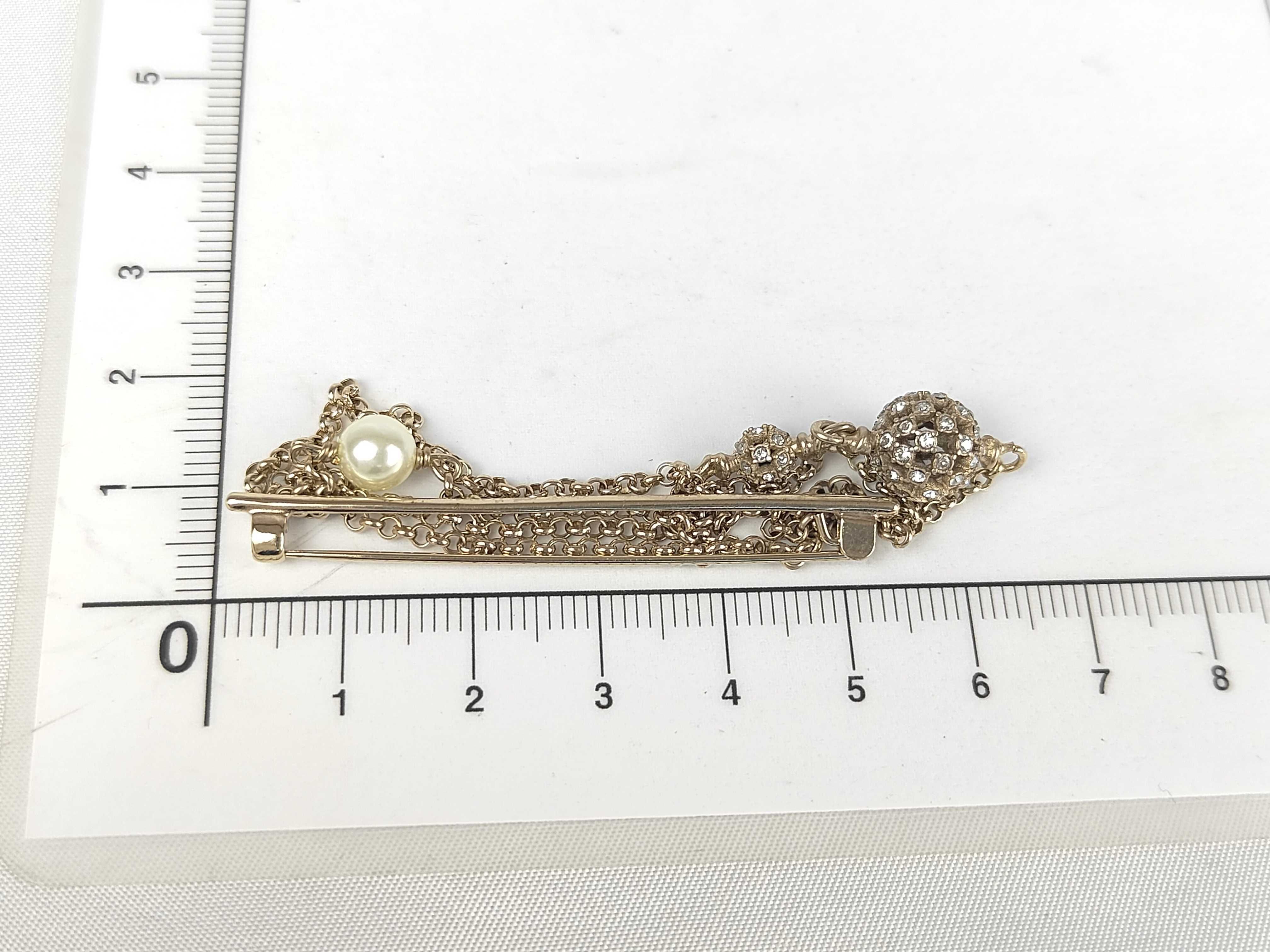 Pearl Chain Pin Brooch — view 8