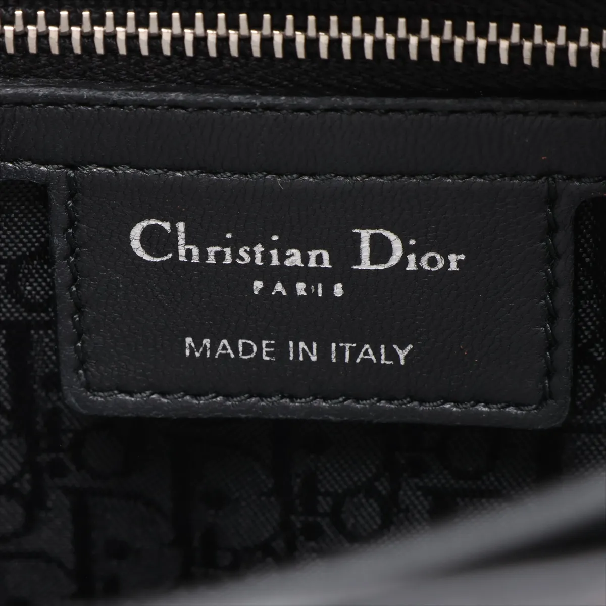 Cannage Lady Dior Large Leather 2-Way Handbag, Black — view 10