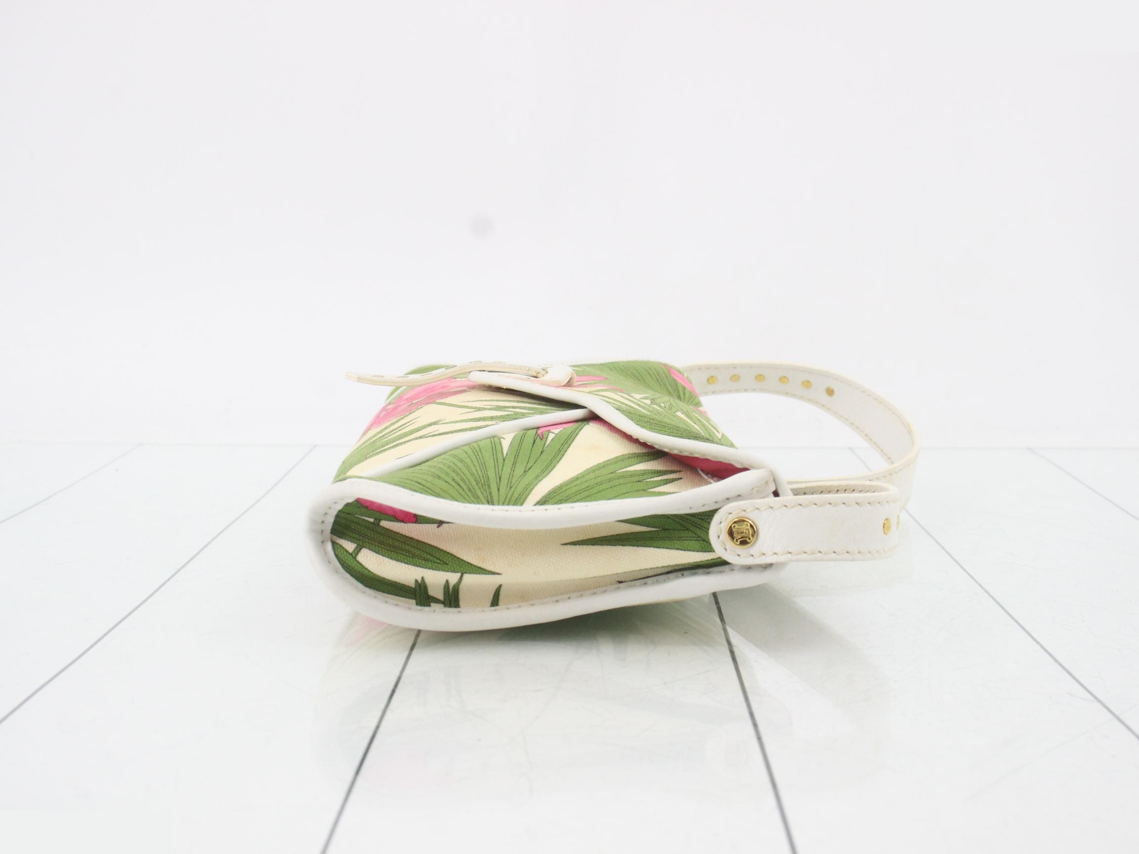 Canvas botanical print one-shoulder bag — view 3