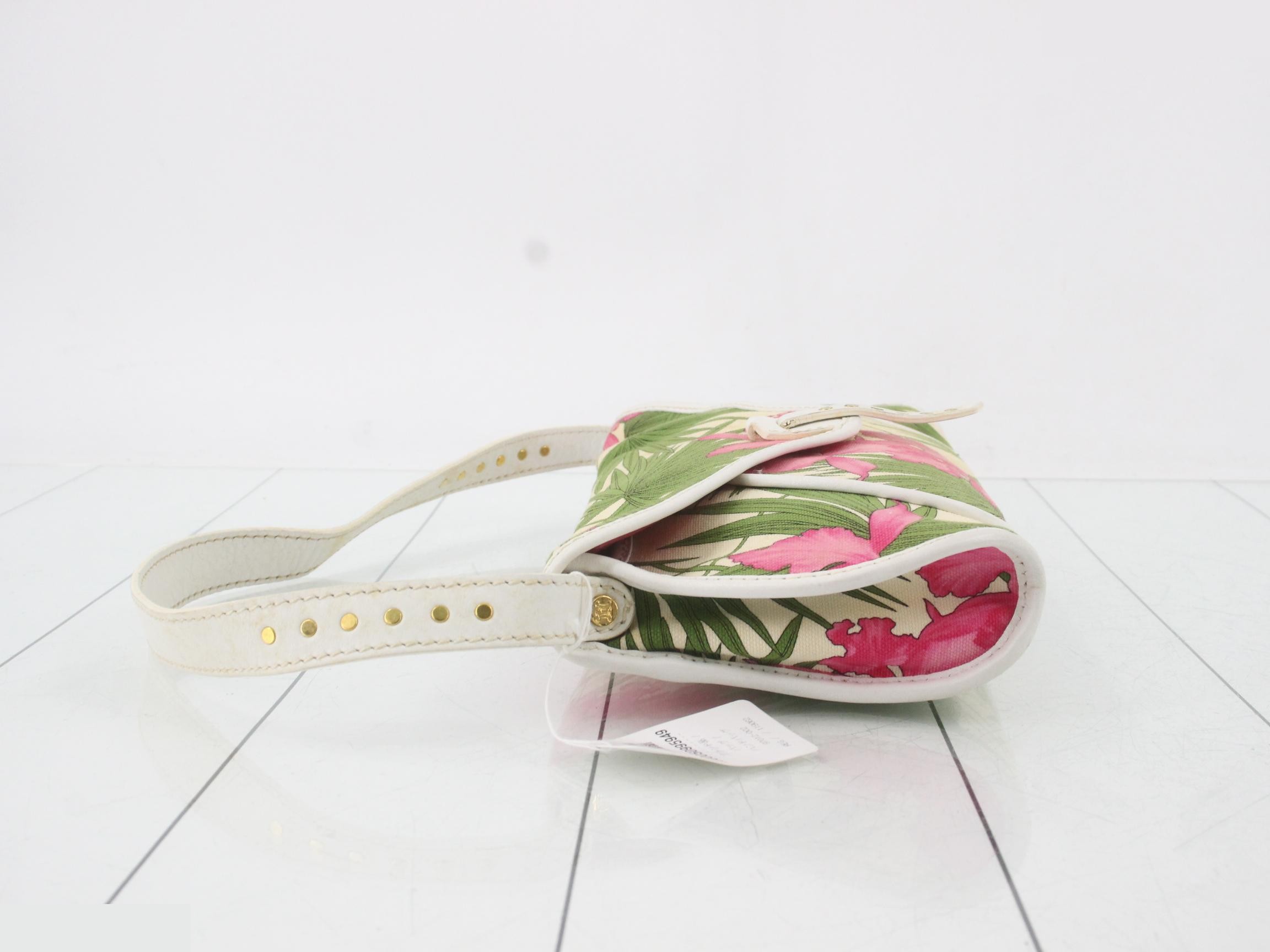 Canvas botanical print one-shoulder bag — view 4