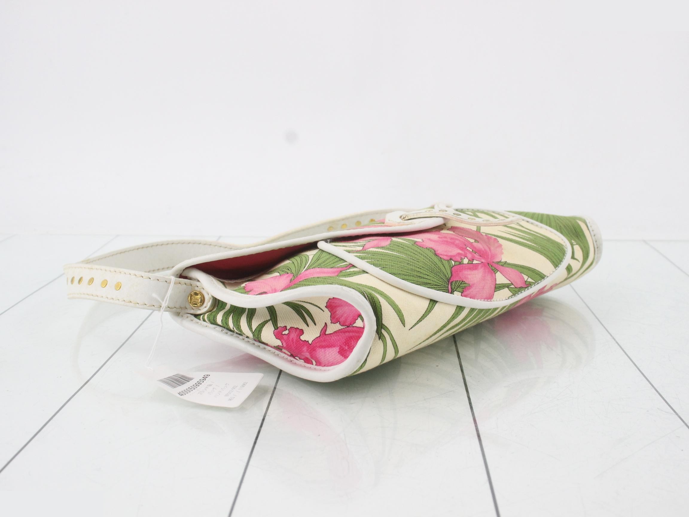 Canvas botanical print one-shoulder bag — view 5