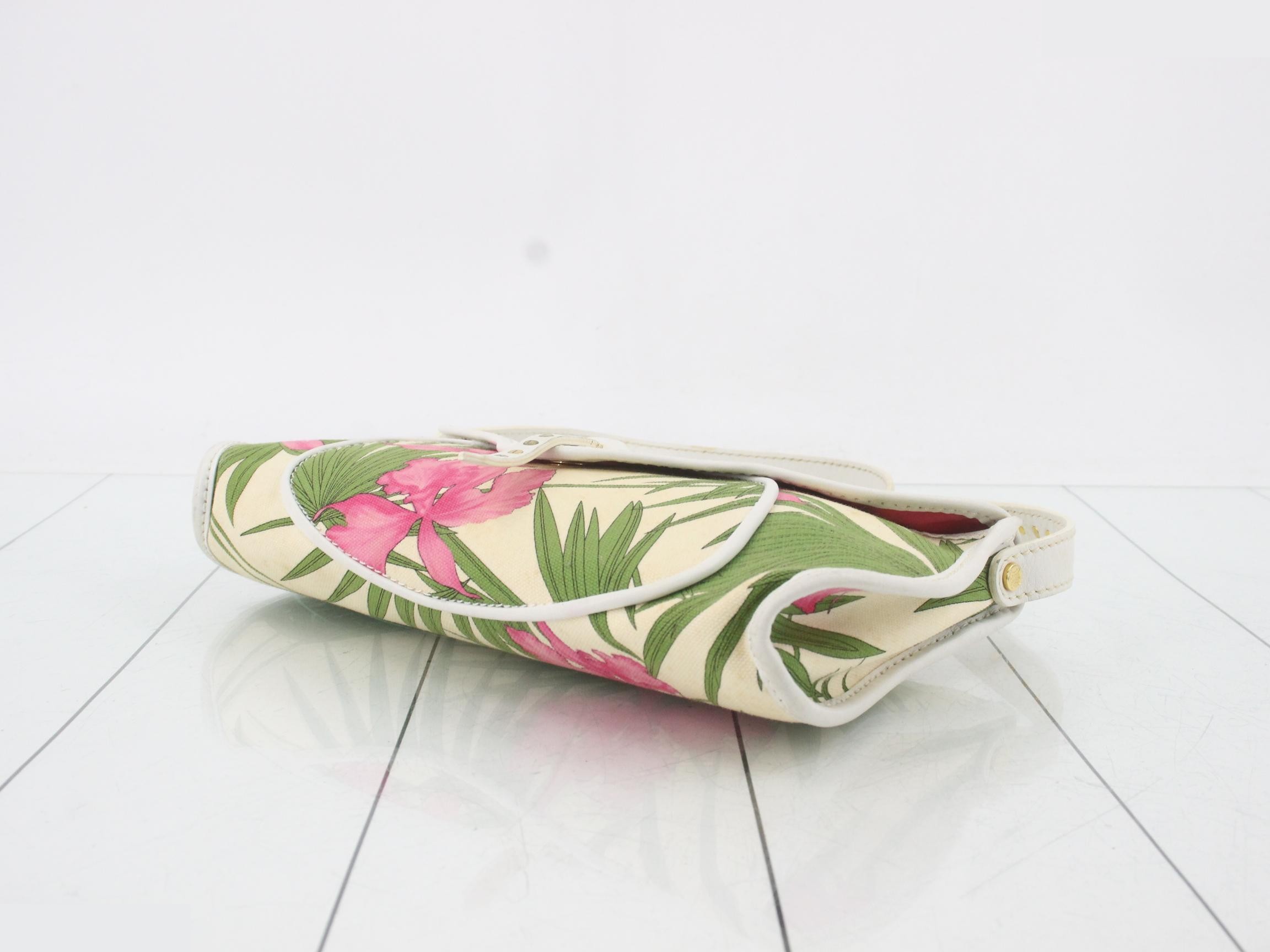 Canvas botanical print one-shoulder bag — view 6