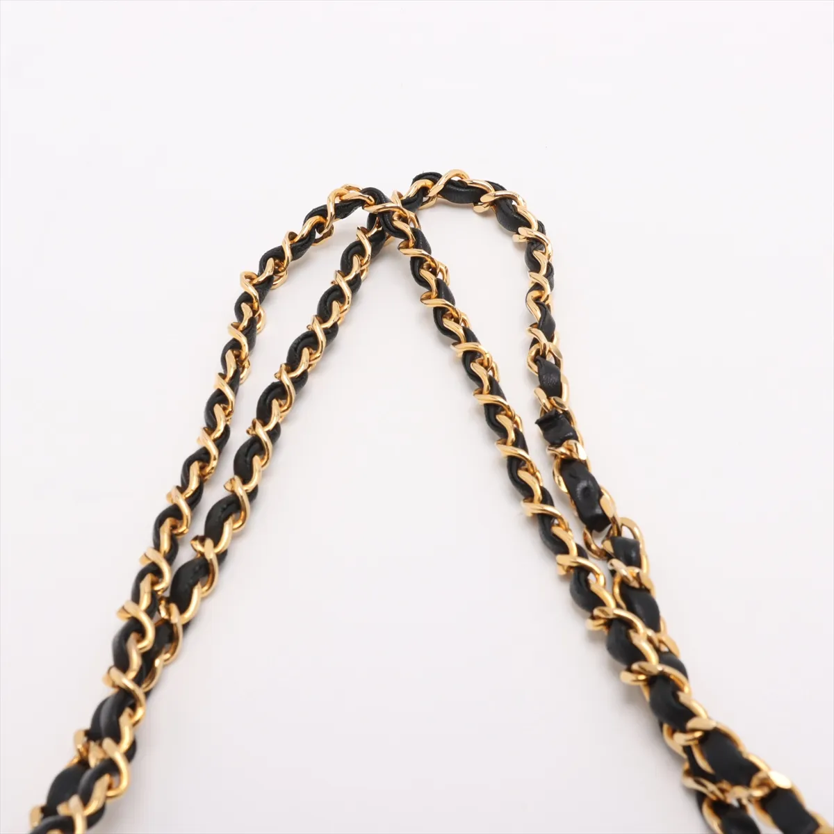 Matelasse 23 Lambskin Double Flap Double Chain Bag Black Gold Hardware 0511548 Series 0 A01113 — view 6