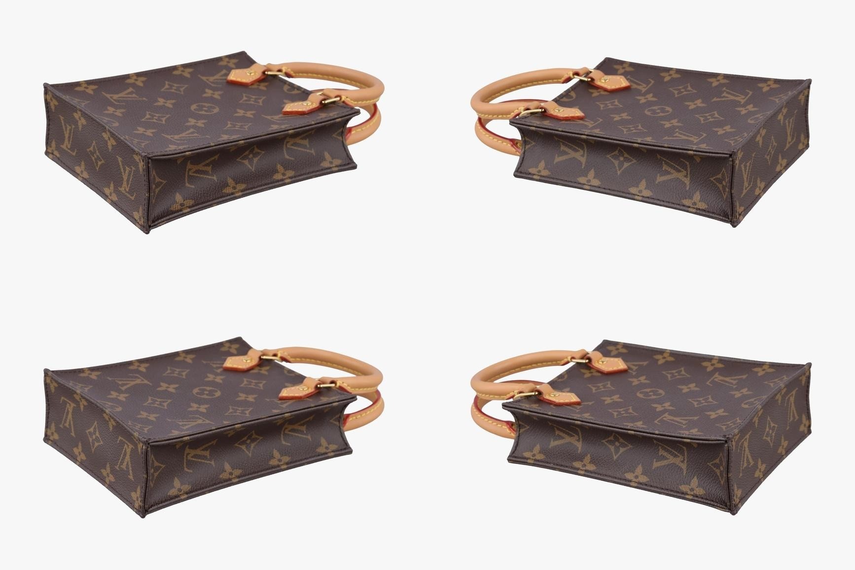 Petite Sac Plat Monogram Canvas Monogram/Brown — view 4