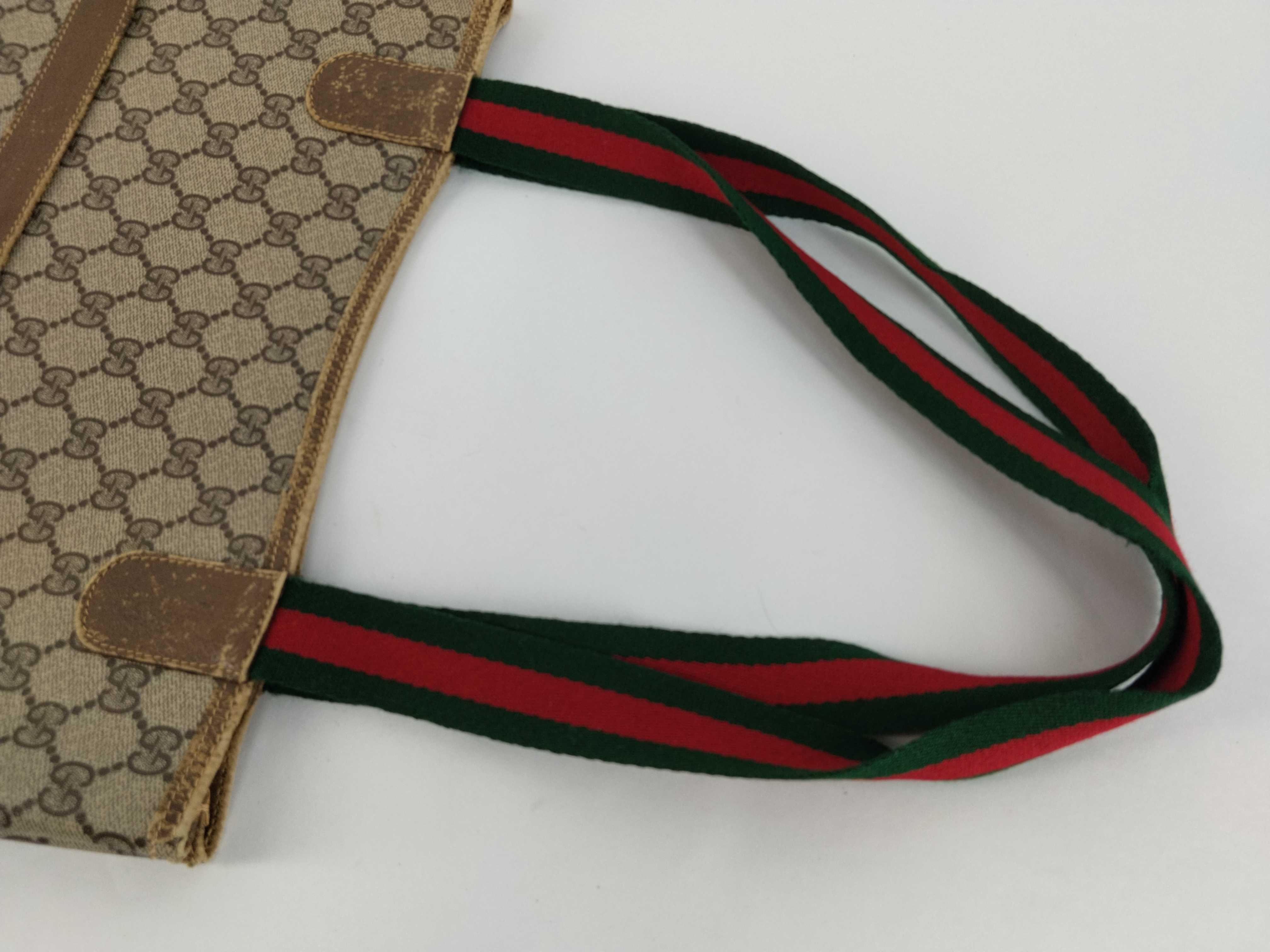 GG Supreme Gucci 40 02 003 GG Supreme Sherry Line Tote Bag Brown Tote Bag — view 3