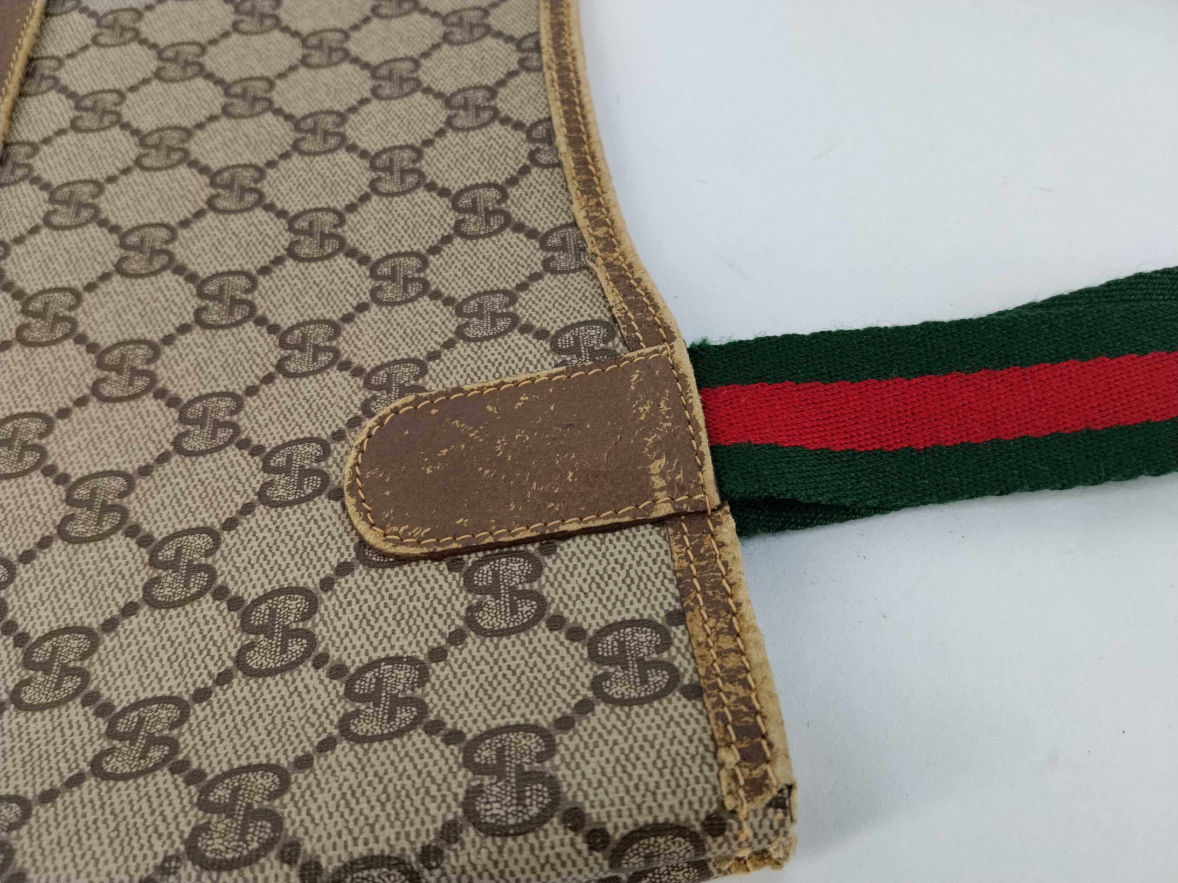 GG Supreme Gucci 40 02 003 GG Supreme Sherry Line Tote Bag Brown Tote Bag — view 5