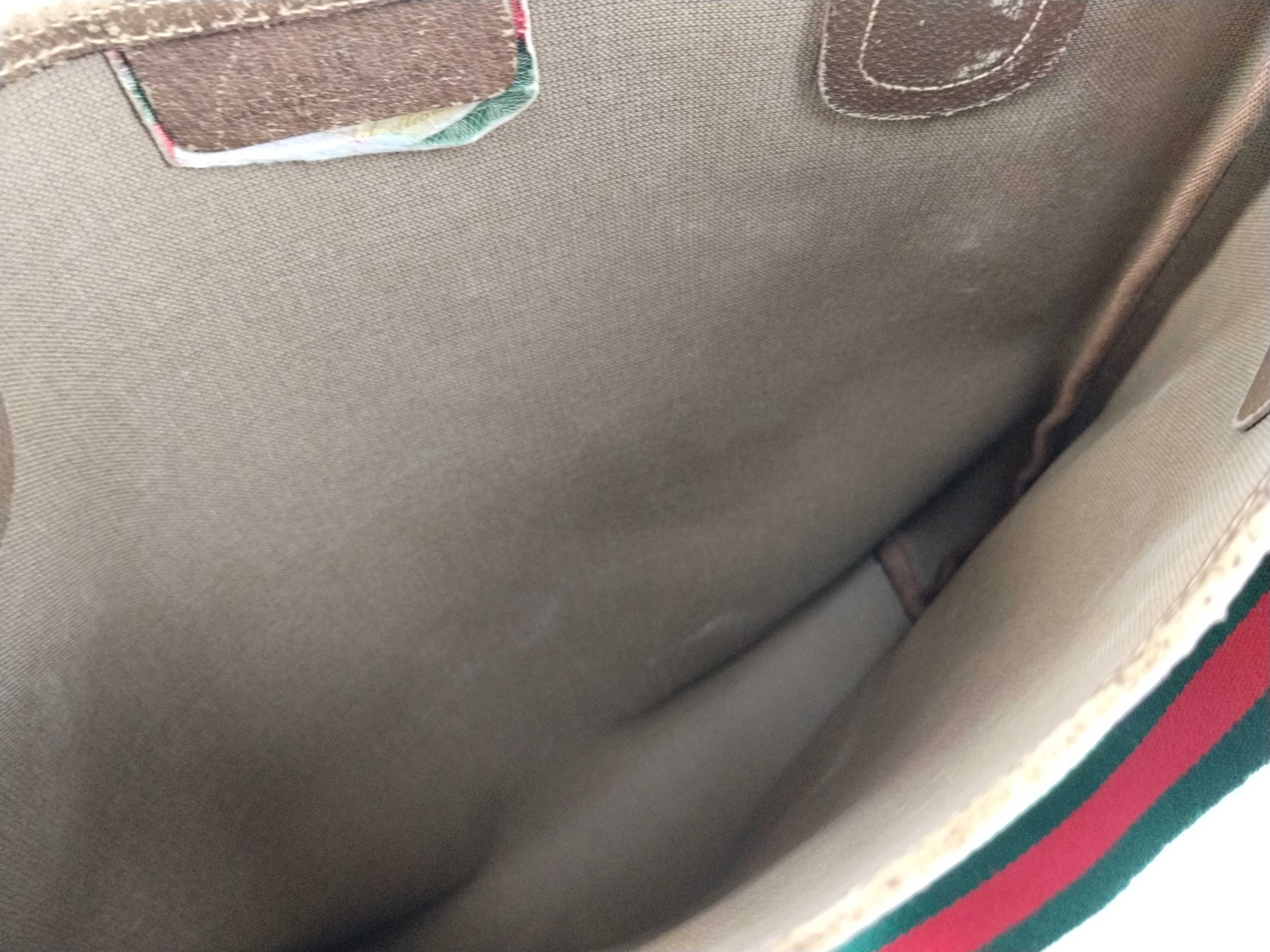 GG Supreme Gucci 40 02 003 GG Supreme Sherry Line Tote Bag Brown Tote Bag — view 10
