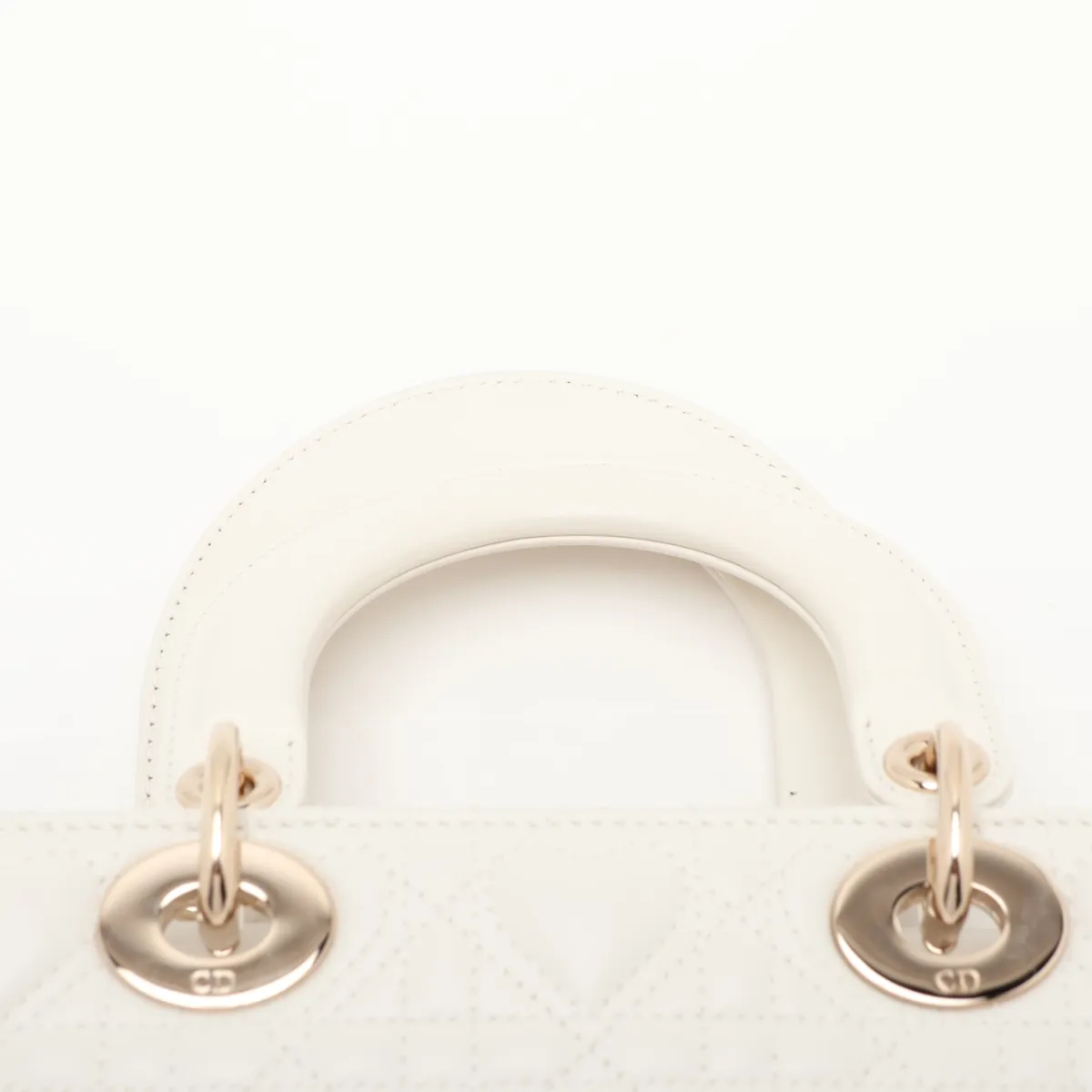 My Lady Dior Heart Cannage Lambskin 2-Way Handbag White — view 6