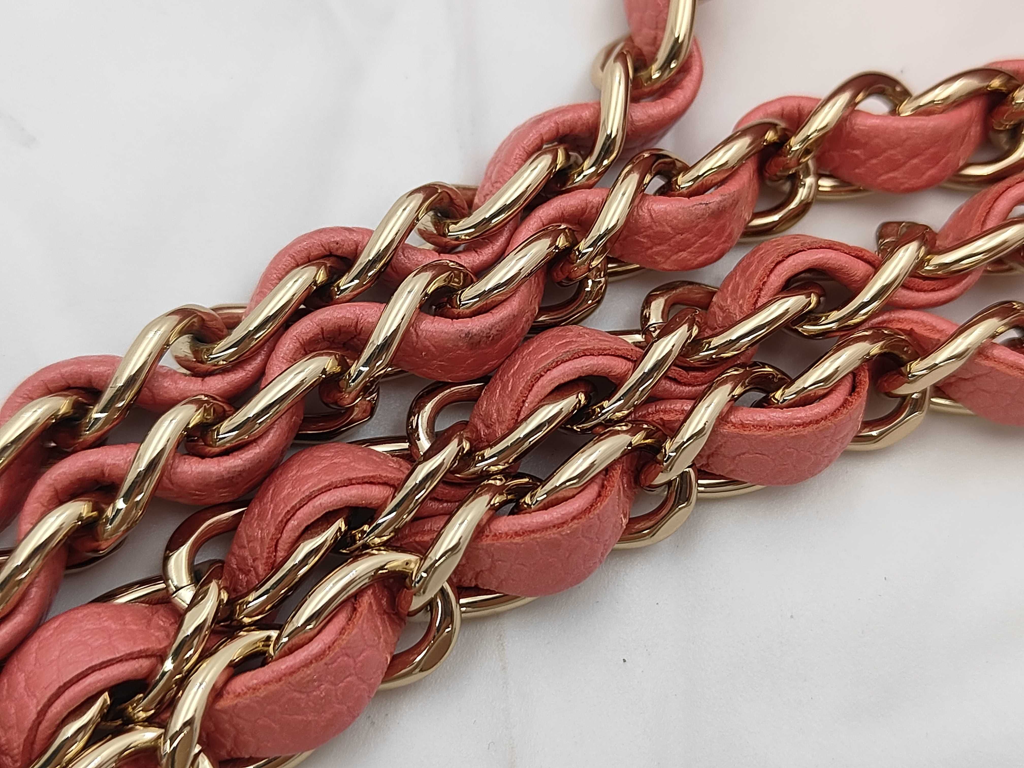 Mini Matelassé Caviar Pink Chain Shoulder Bag — view 4