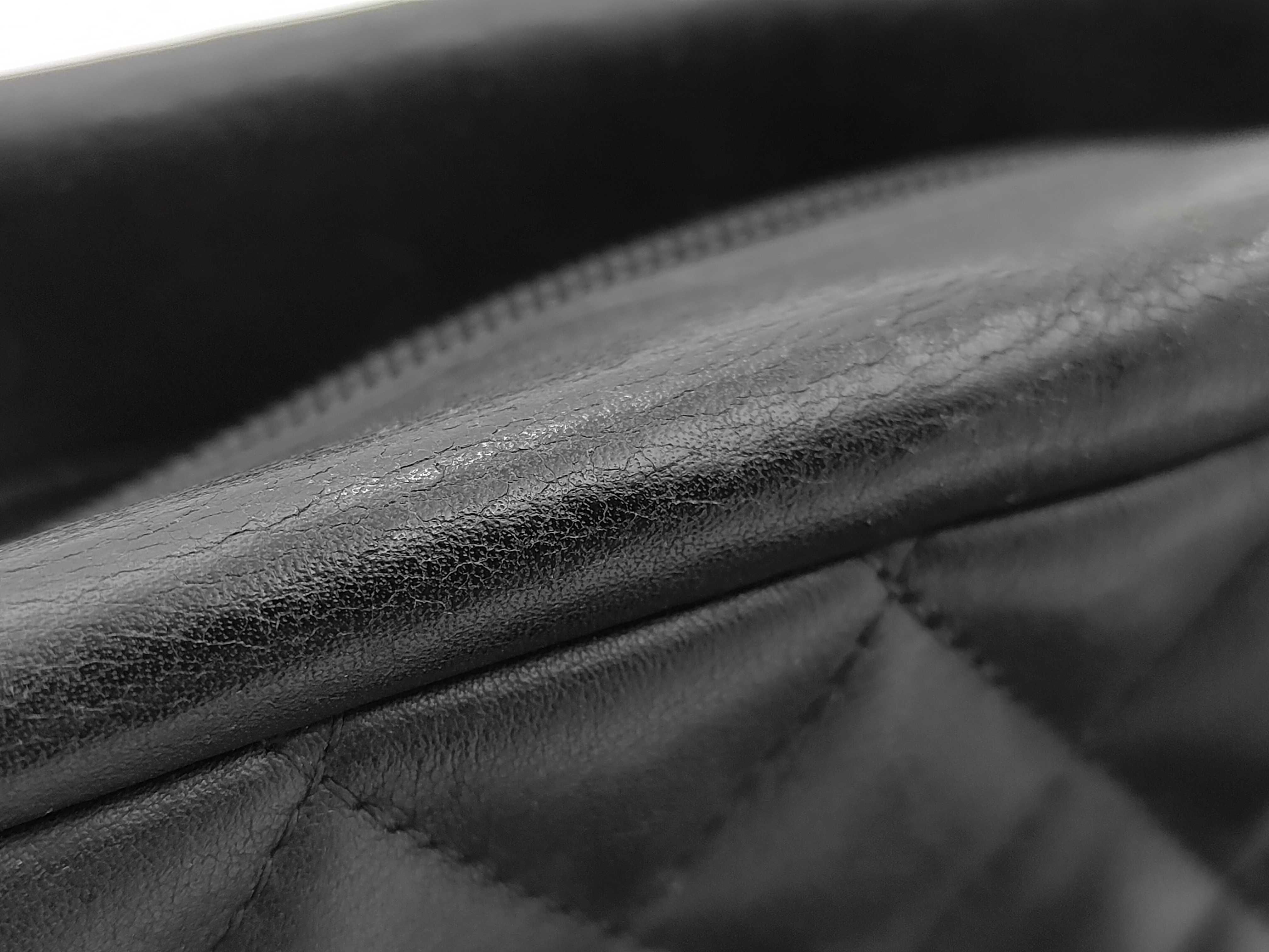 Cambon Line Bowling Bag, Lambskin x Patent Leather, Black, Silver Hardware, Shoulder Bag — view 14