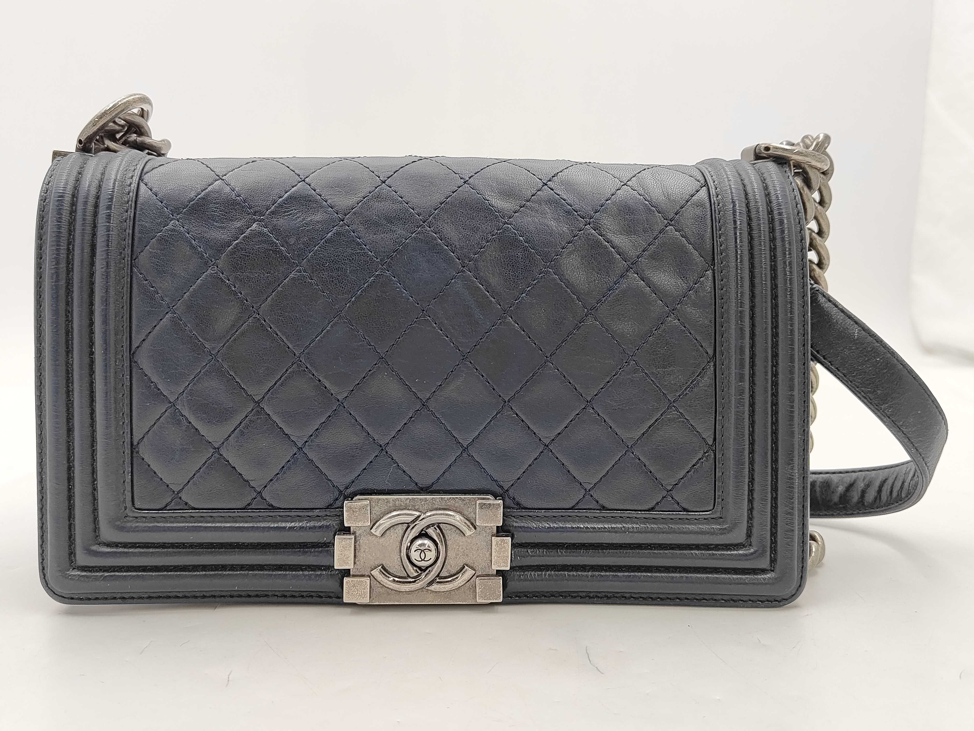 Boy Chanel Navy Shoulder Bag