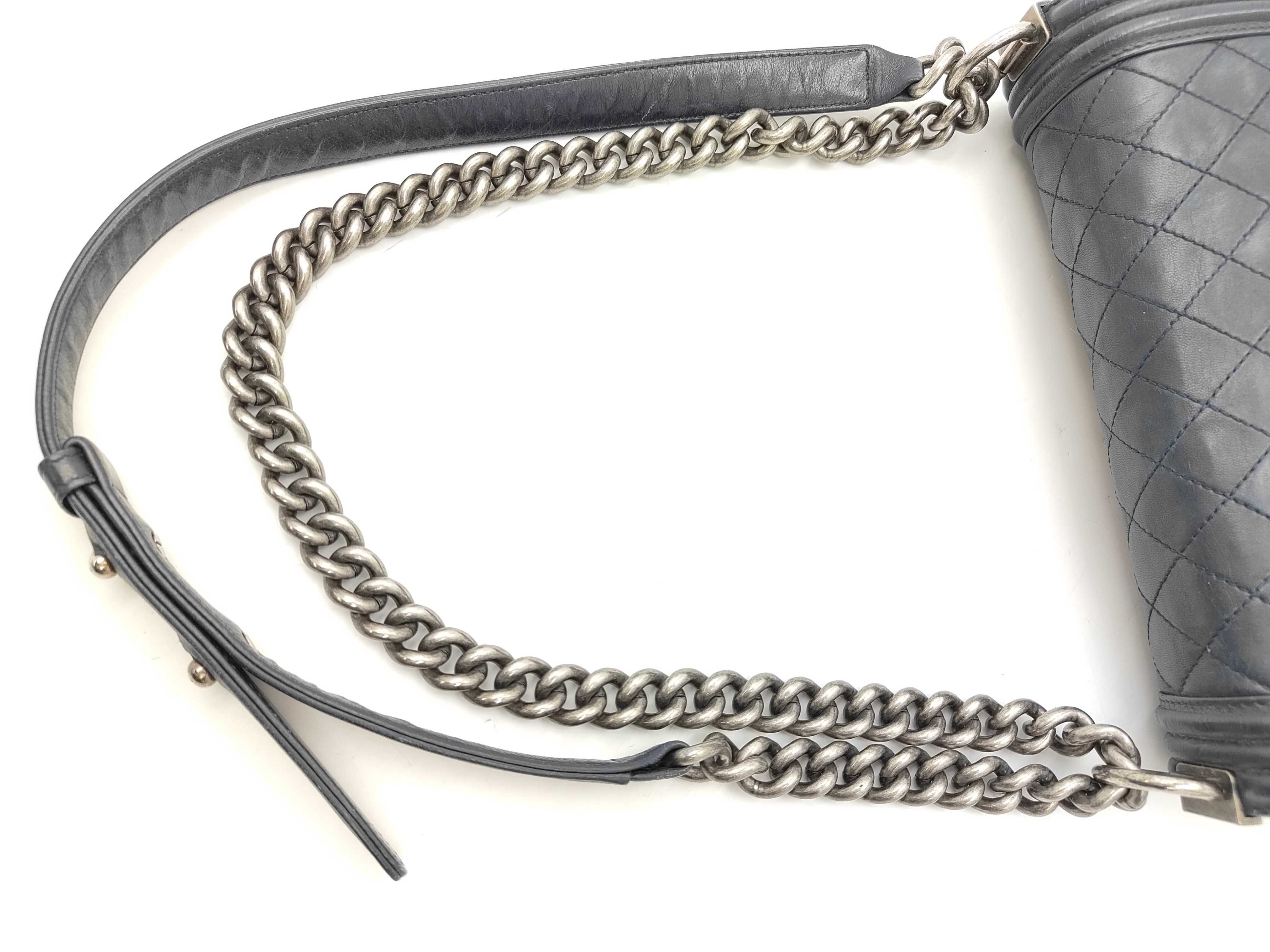 Boy Chanel Navy Shoulder Bag — view 3