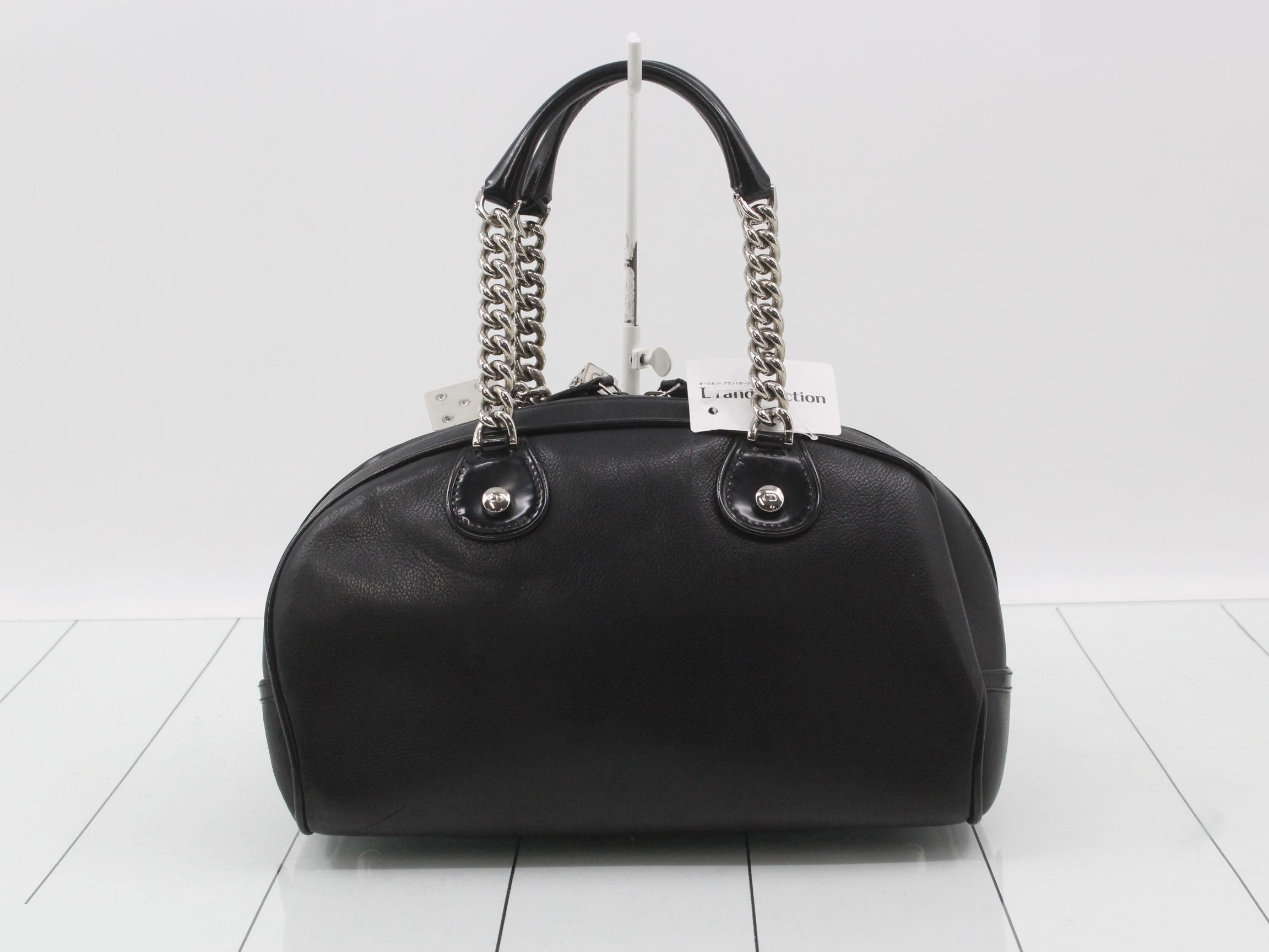 Gambler handbag, black leather — view 2