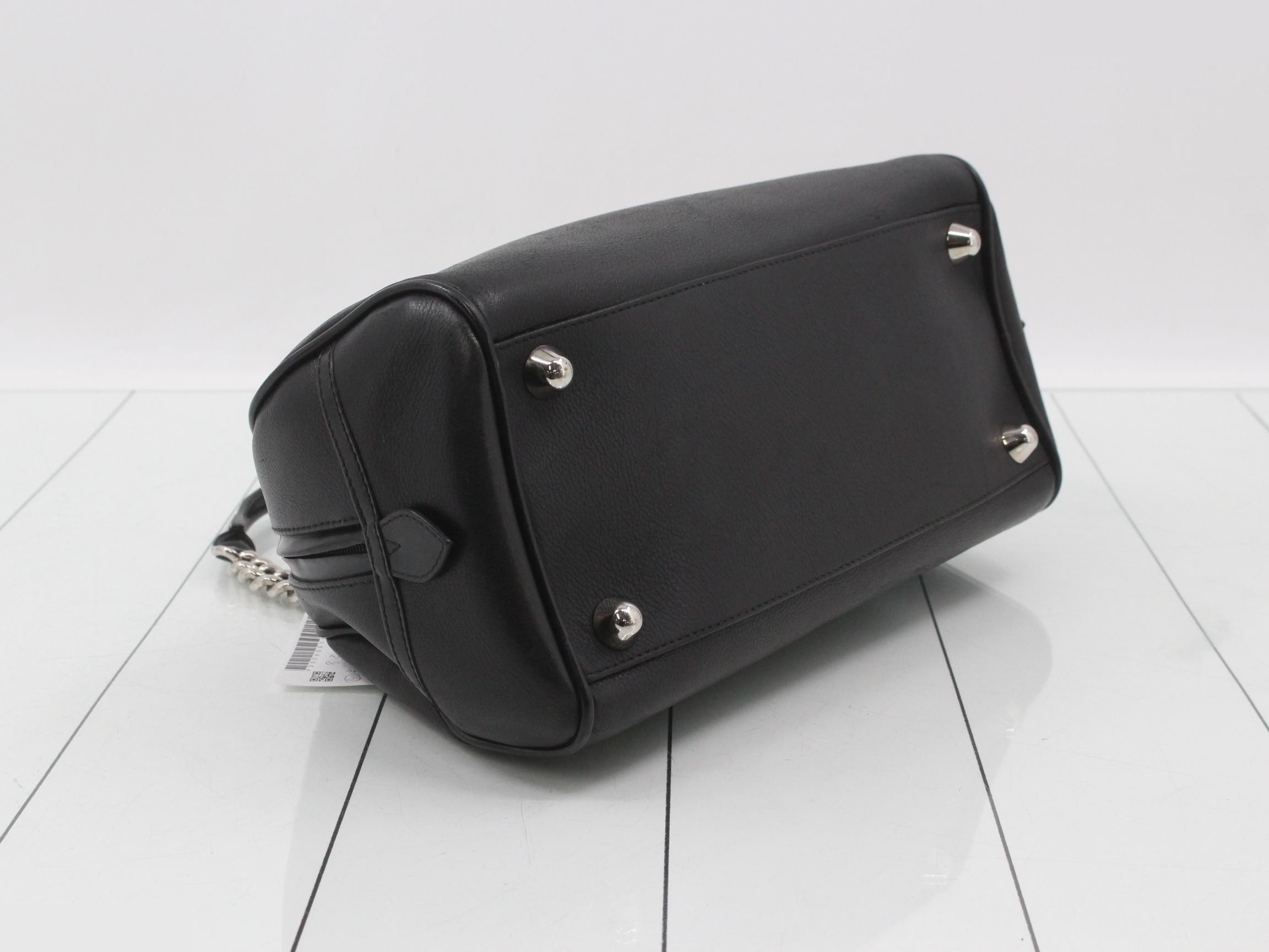 Gambler handbag, black leather — view 5