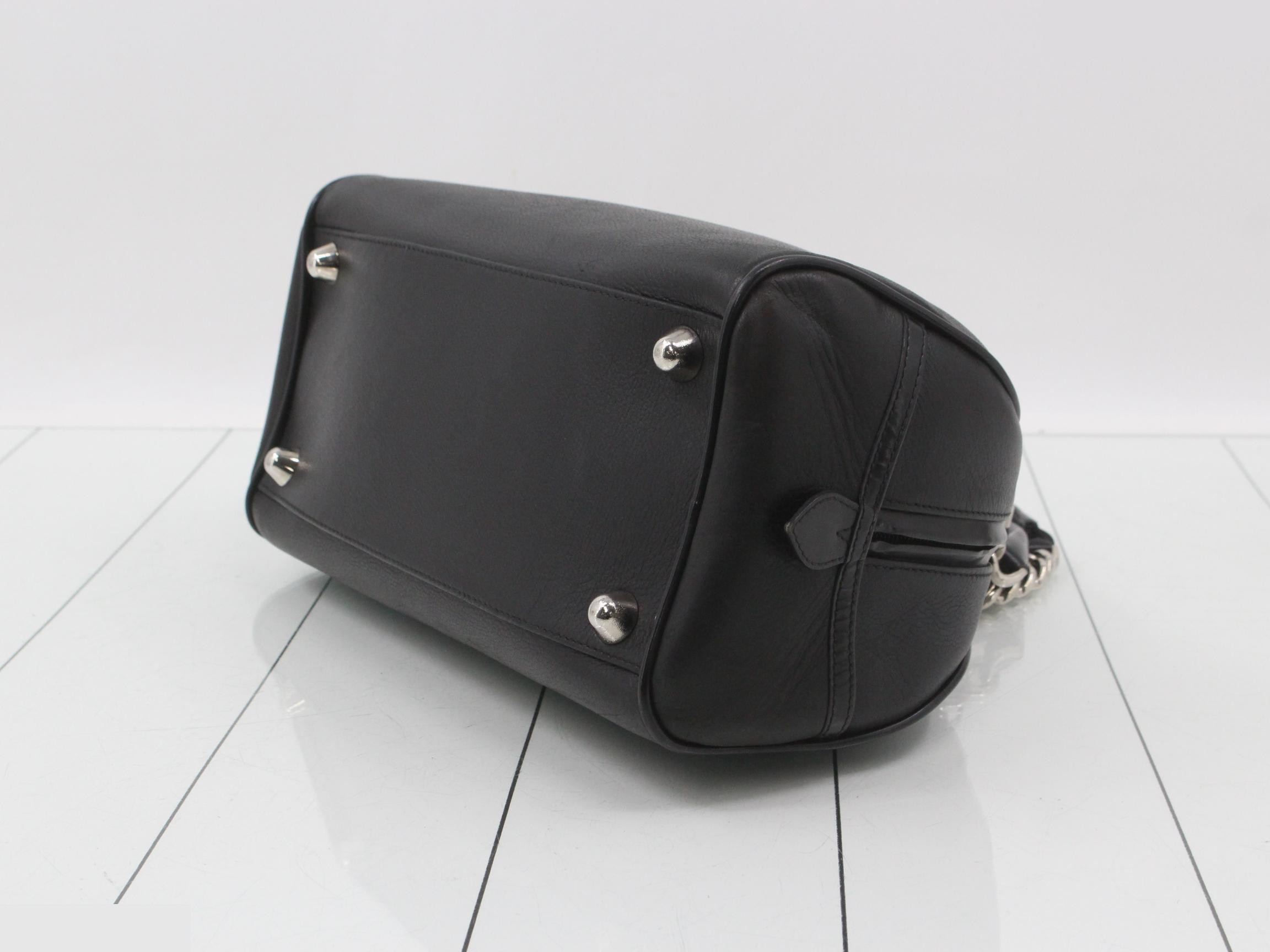 Gambler handbag, black leather — view 6