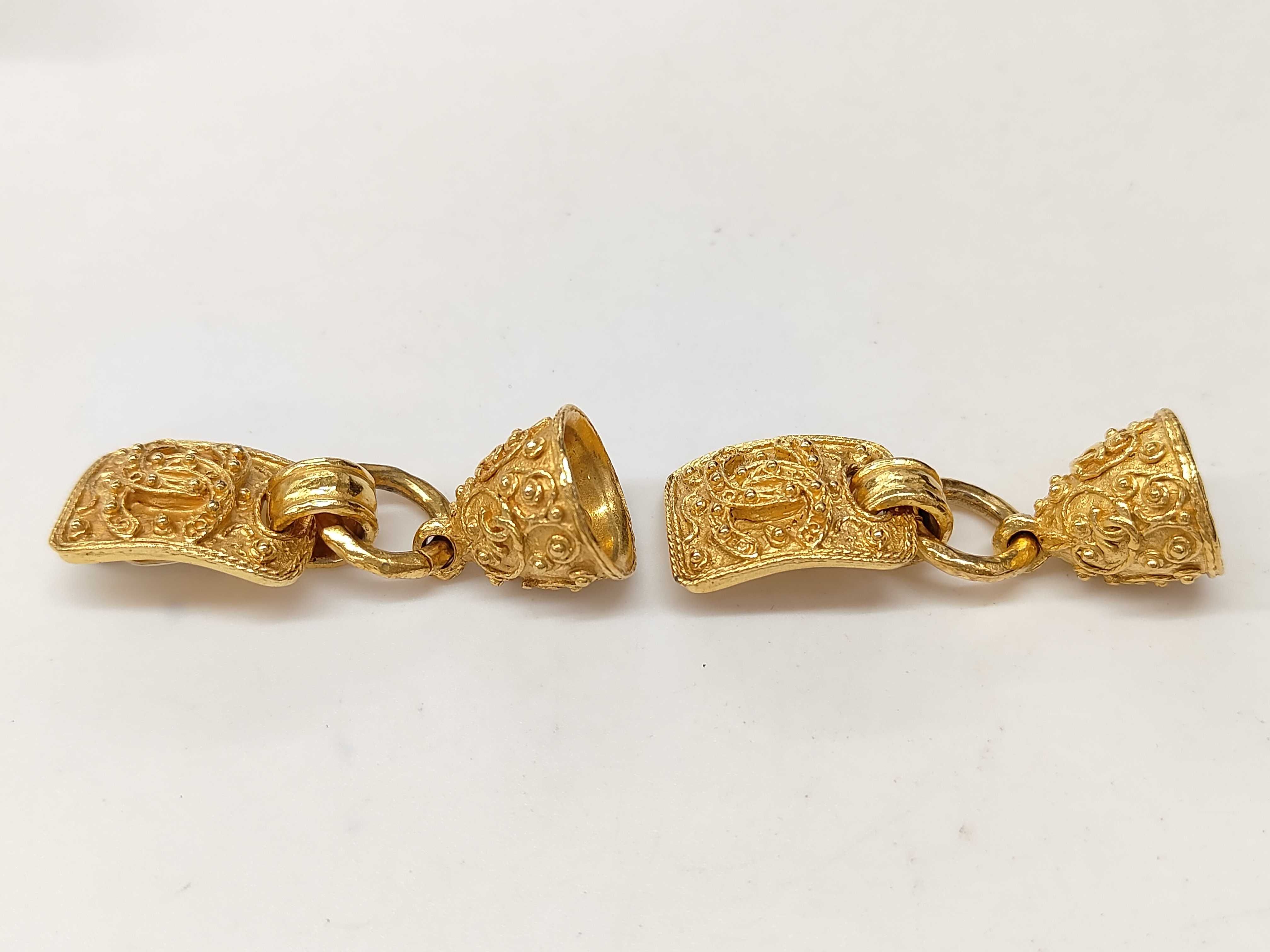 94A Coco Mark Earrings Bell Gold Color Earrings — view 2