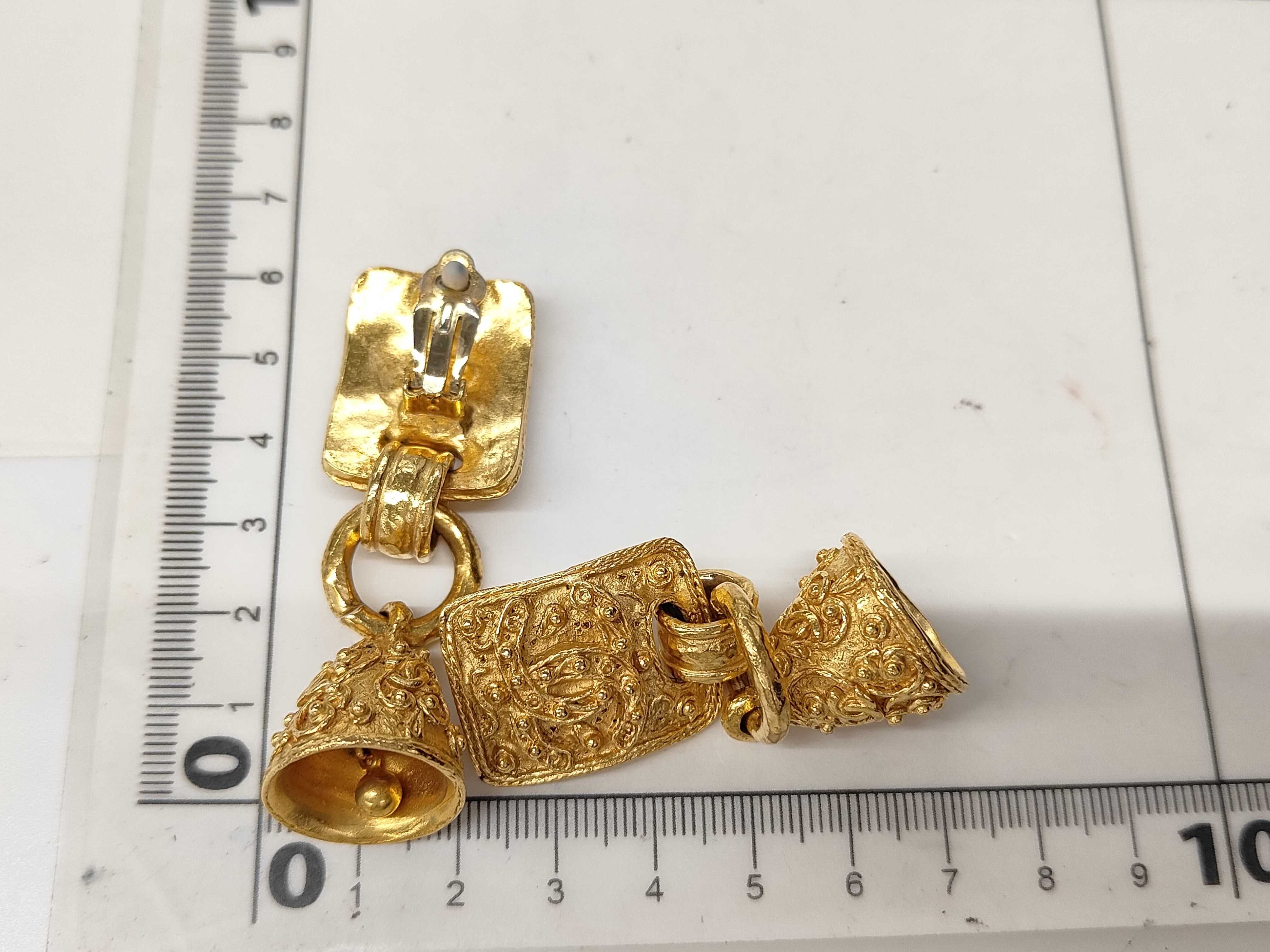 94A Coco Mark Earrings Bell Gold Color Earrings — view 6