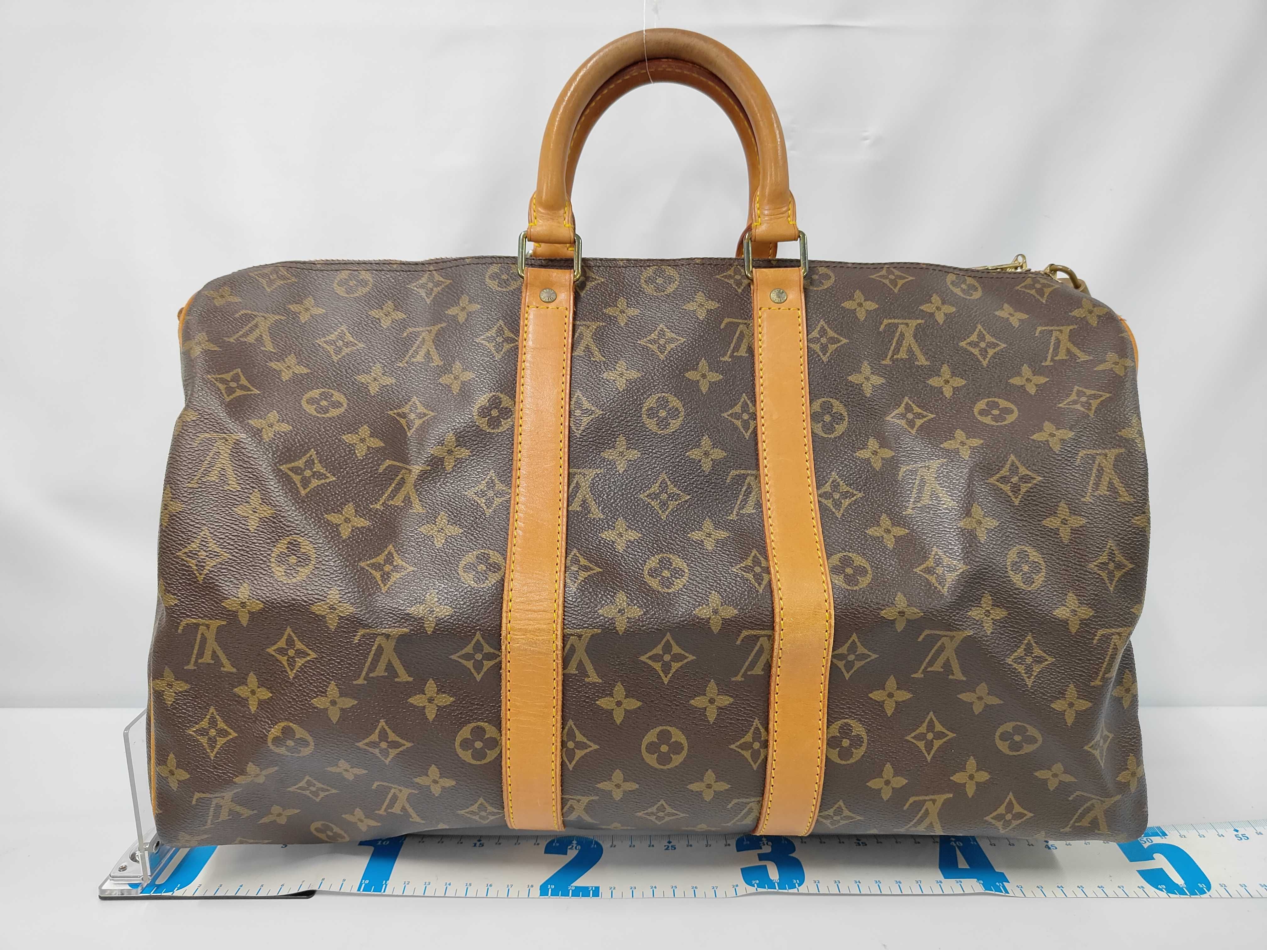 Keepall 45 Boston Bag, Monogram, M41428, with dust bag and padlock. — view 2