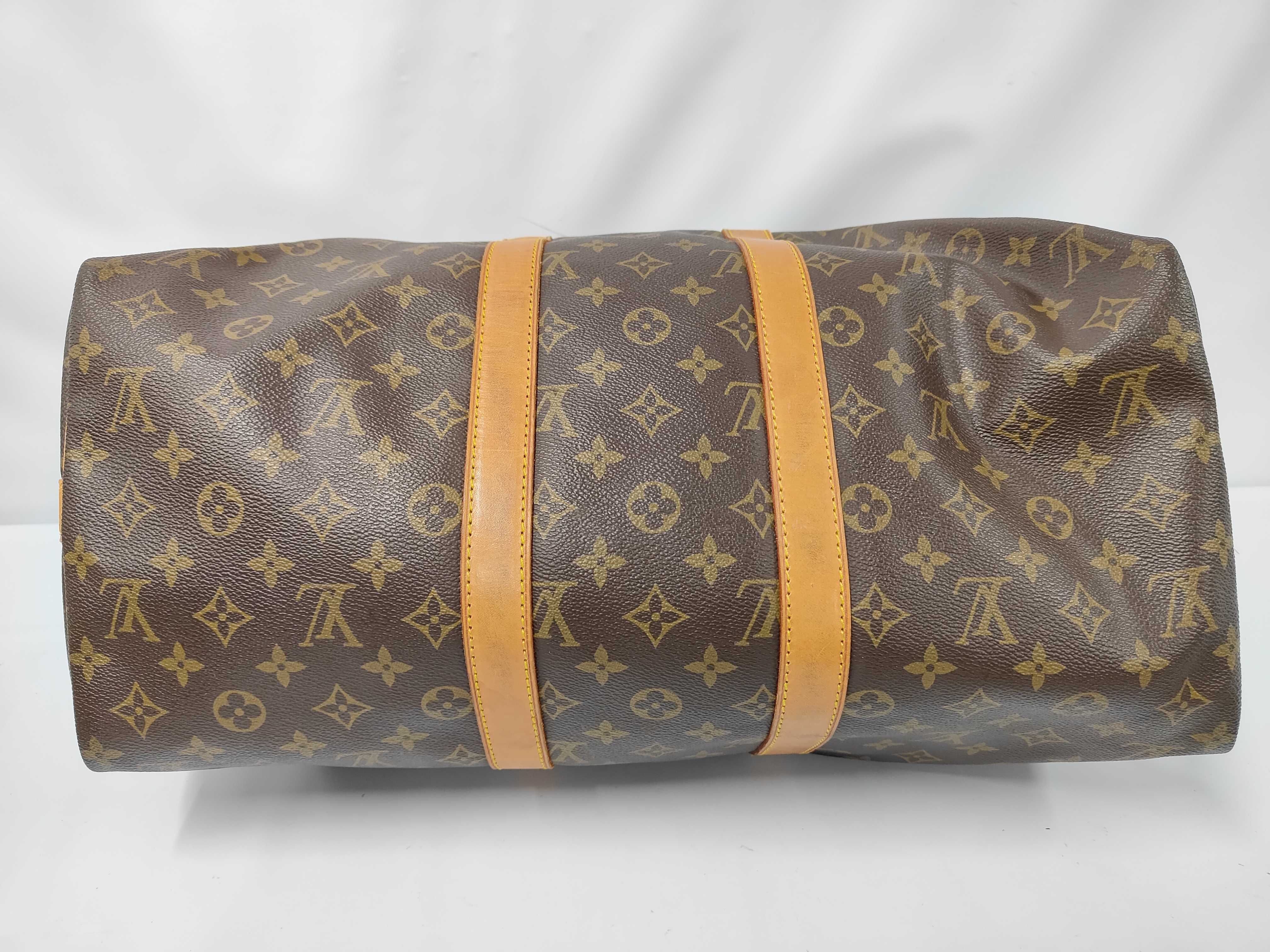 Keepall 45 Boston Bag, Monogram, M41428, with dust bag and padlock. — view 3