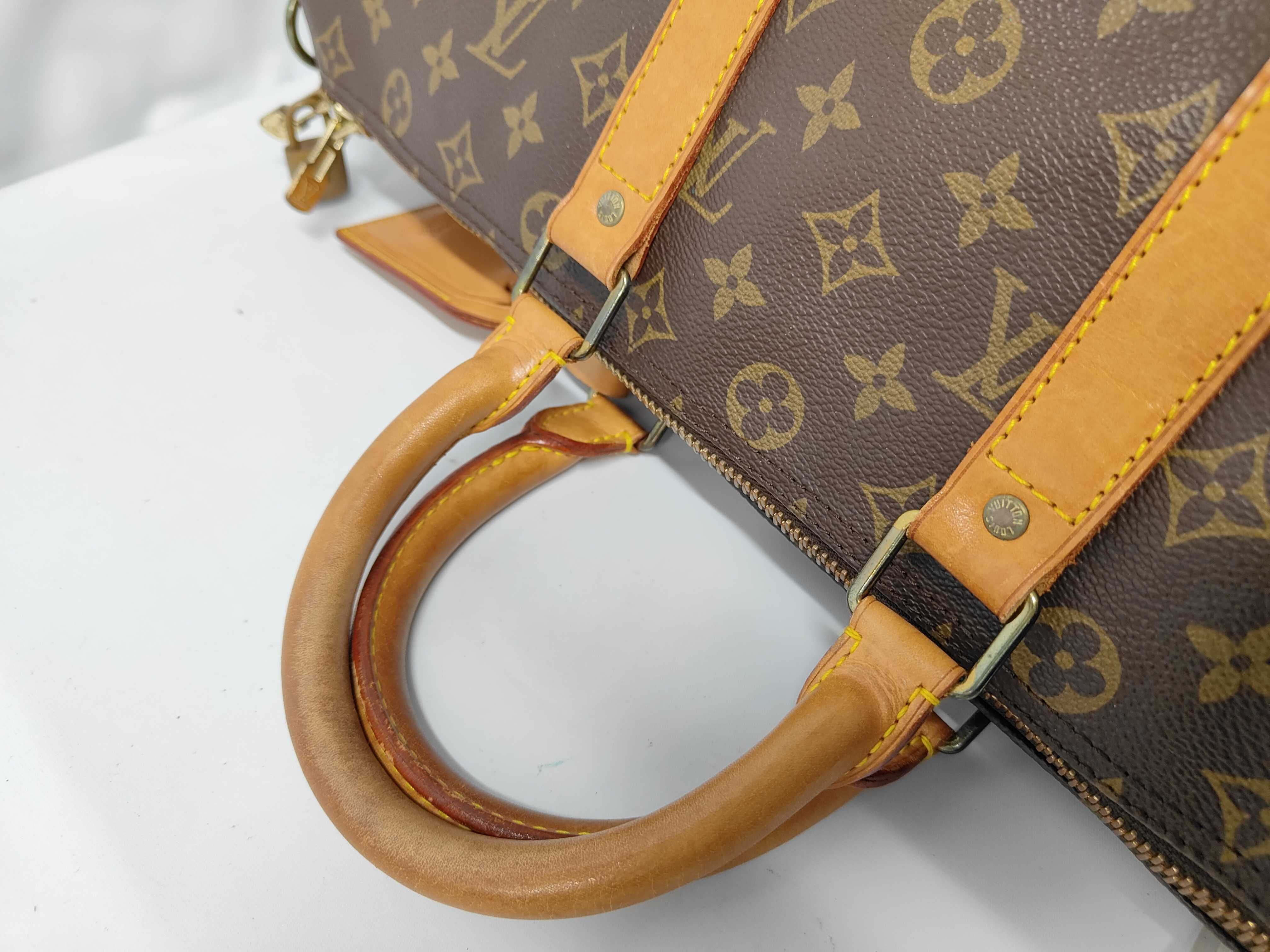 Keepall 45 Boston Bag, Monogram, M41428, with dust bag and padlock. — view 5
