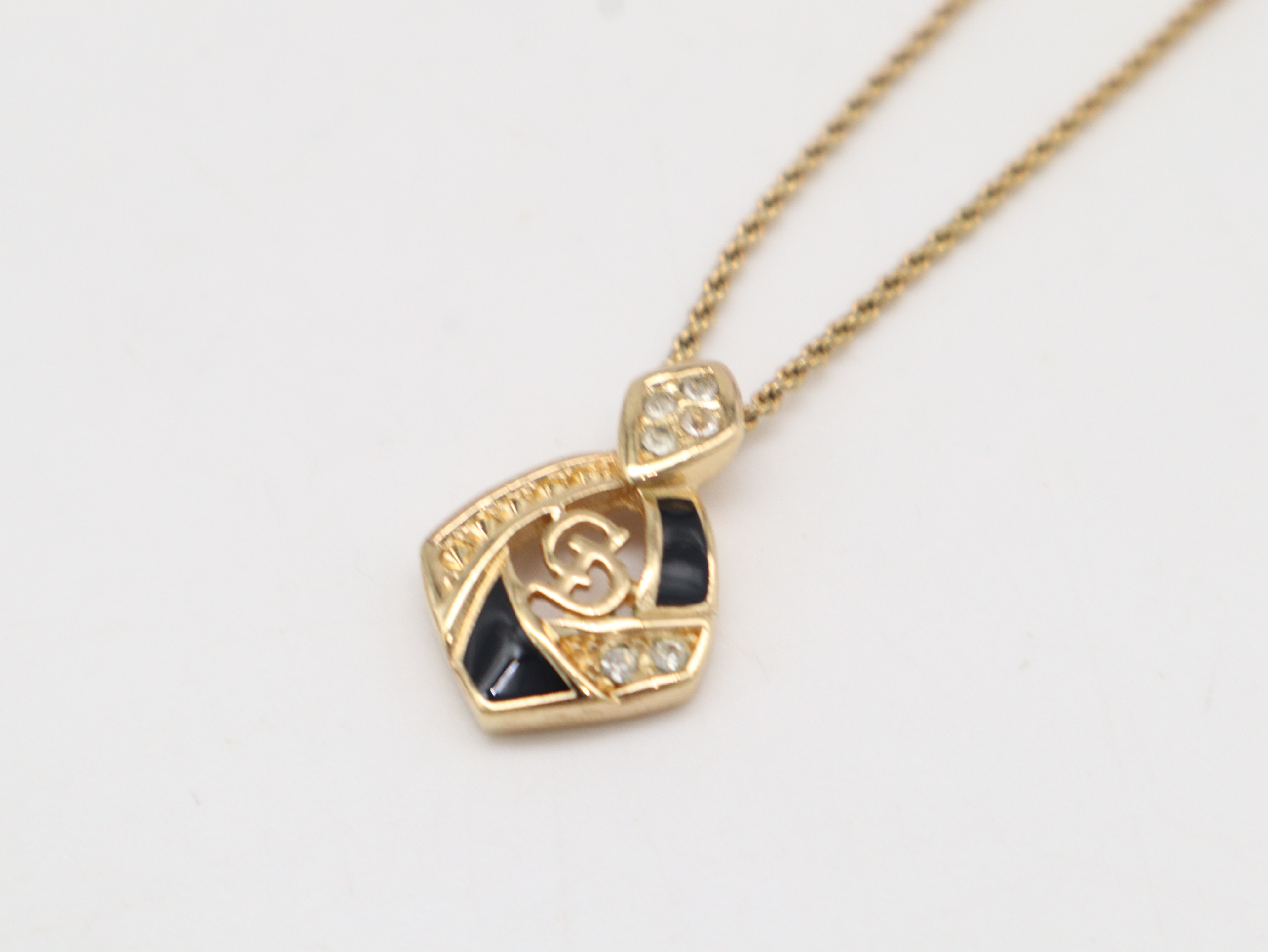 CD Icon Rhinestone x GP Necklace — view 4