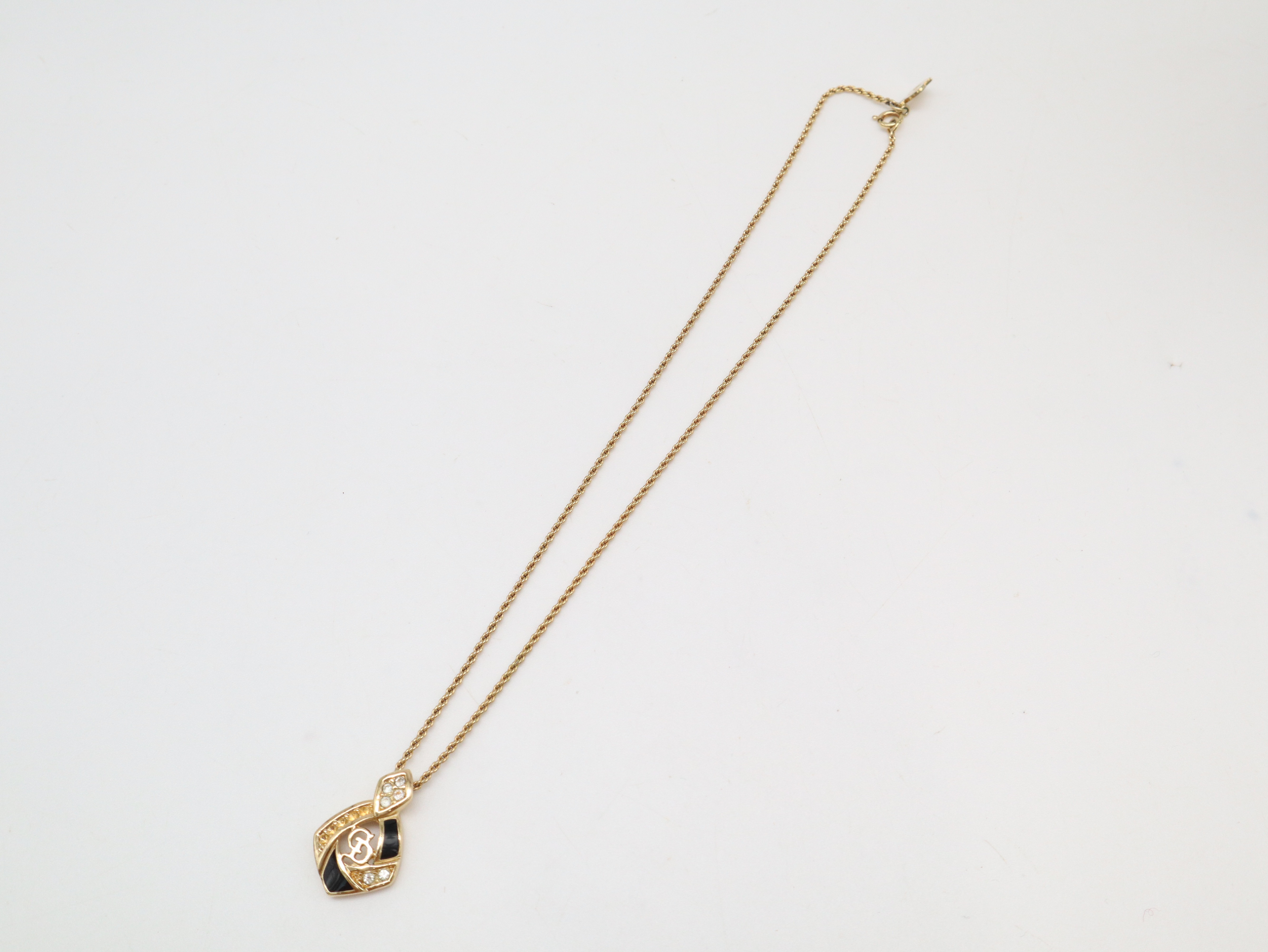 CD Icon Rhinestone x GP Necklace — view 7