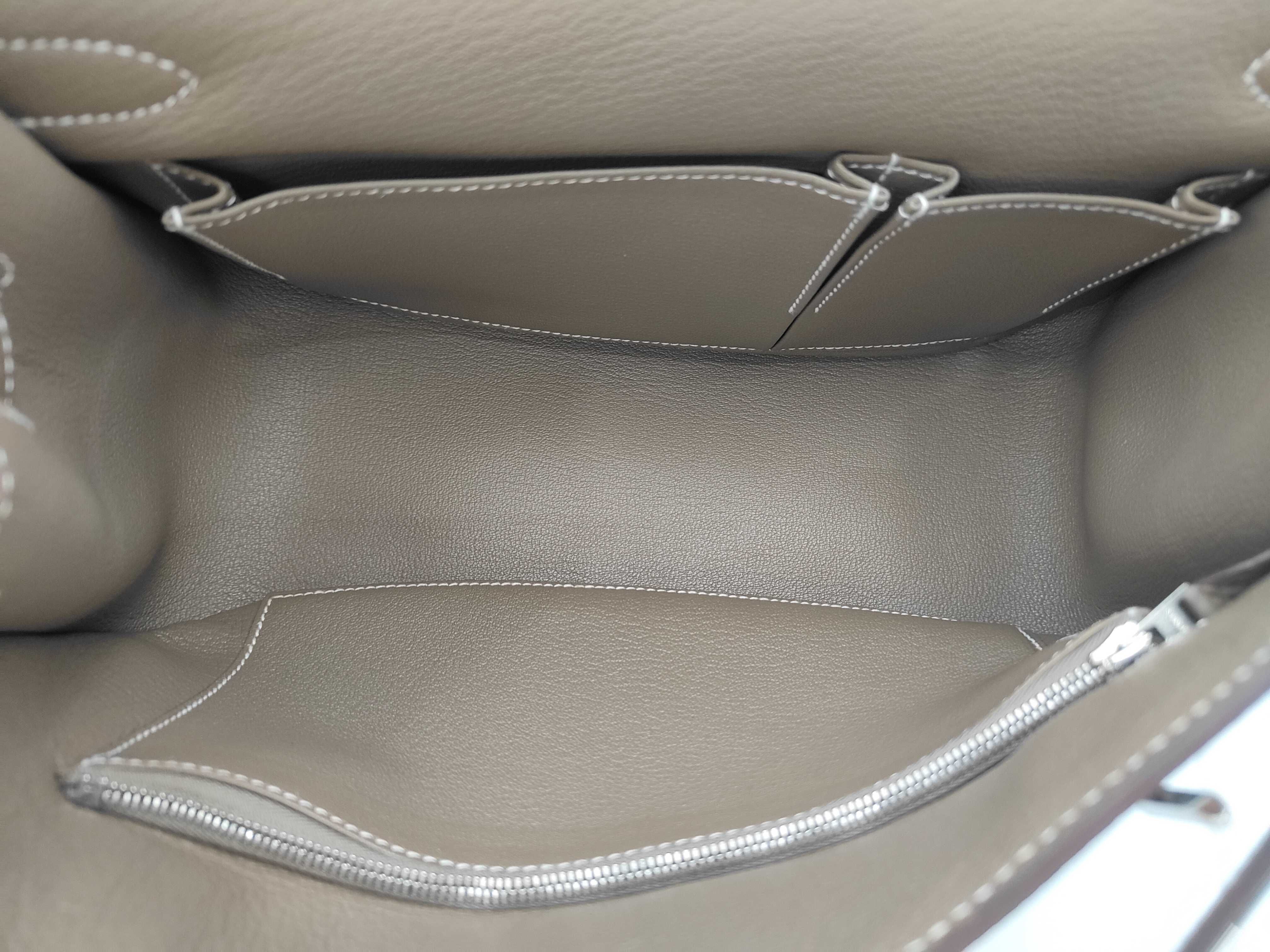 Jypsiere 28 Taurillon Clemence Etoupe SS B stamp shoulder bag — view 5