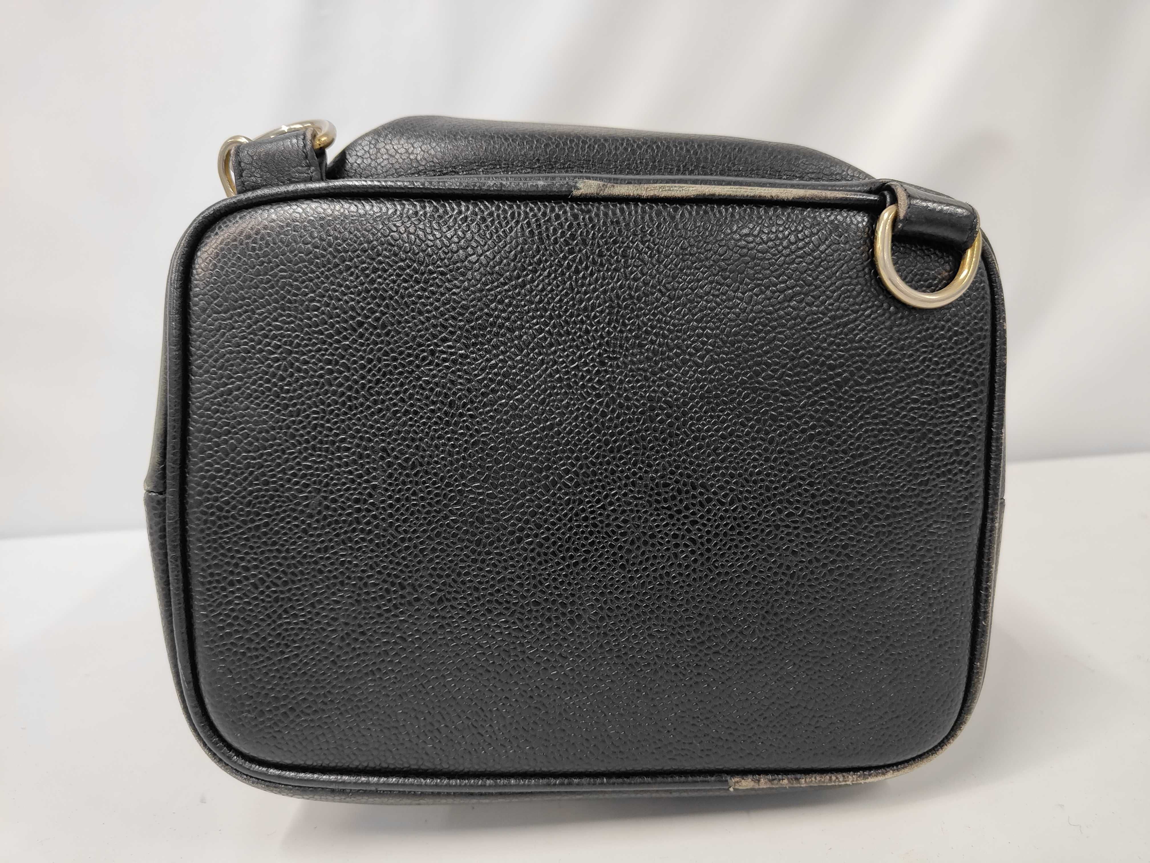 Caviar Skin Black Shoulder Bag — view 3