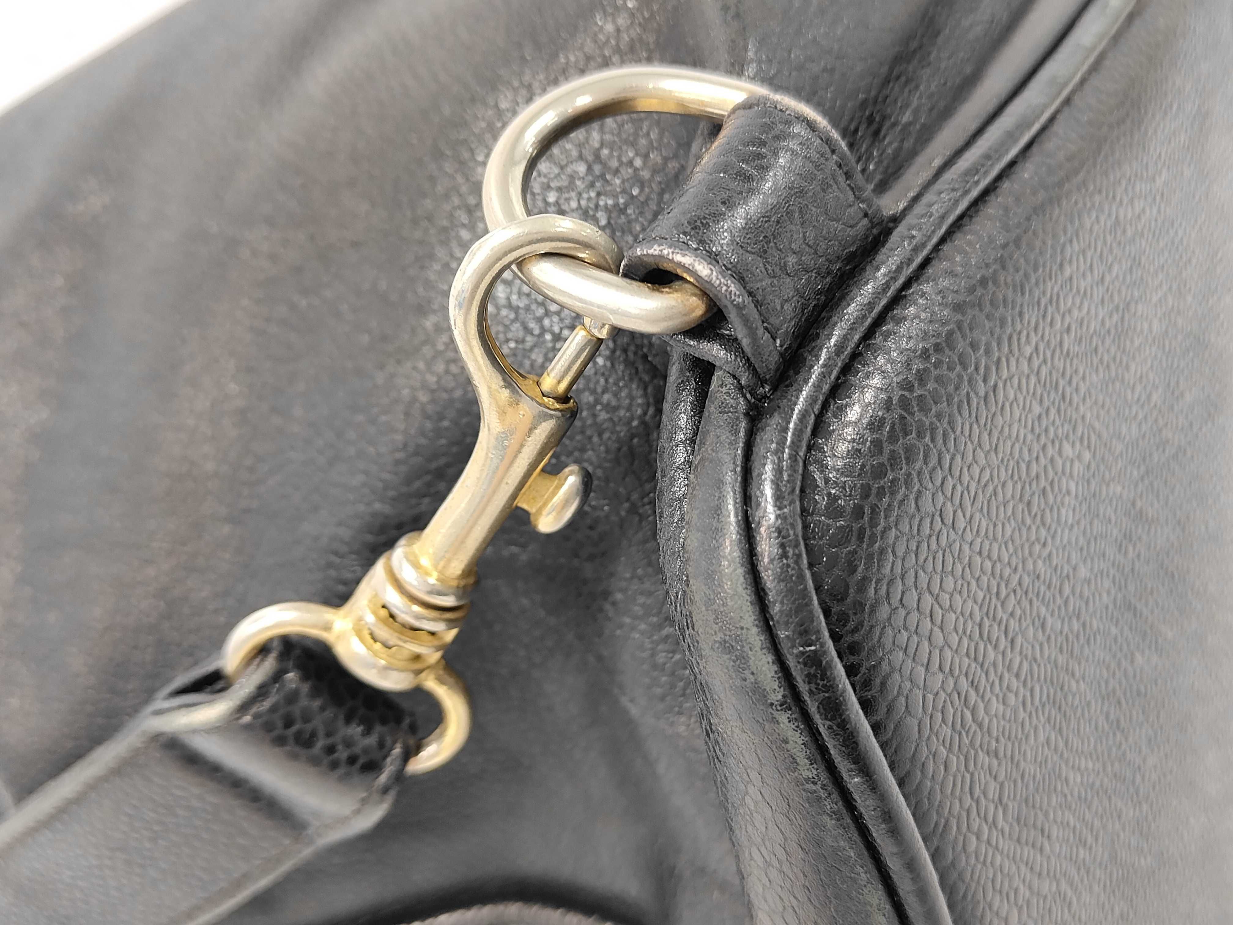 Caviar Skin Black Shoulder Bag — view 4