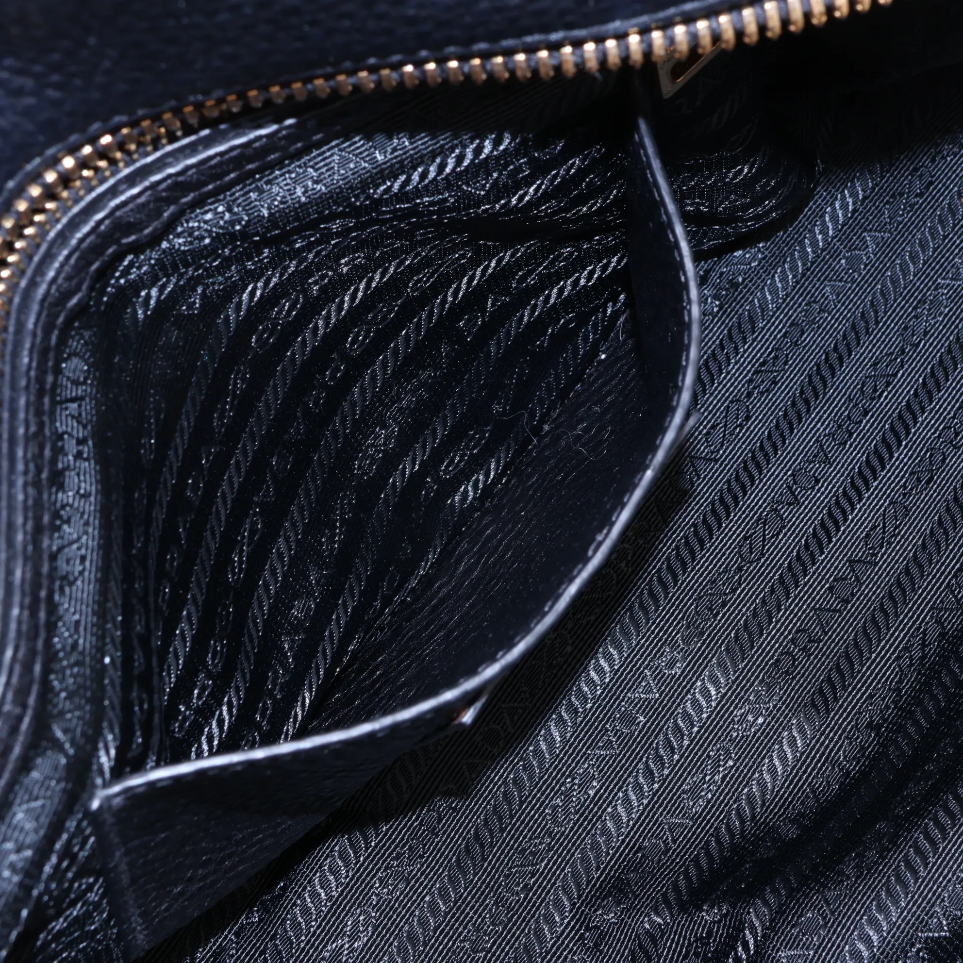Vitello Leather Handbag, Black — view 9
