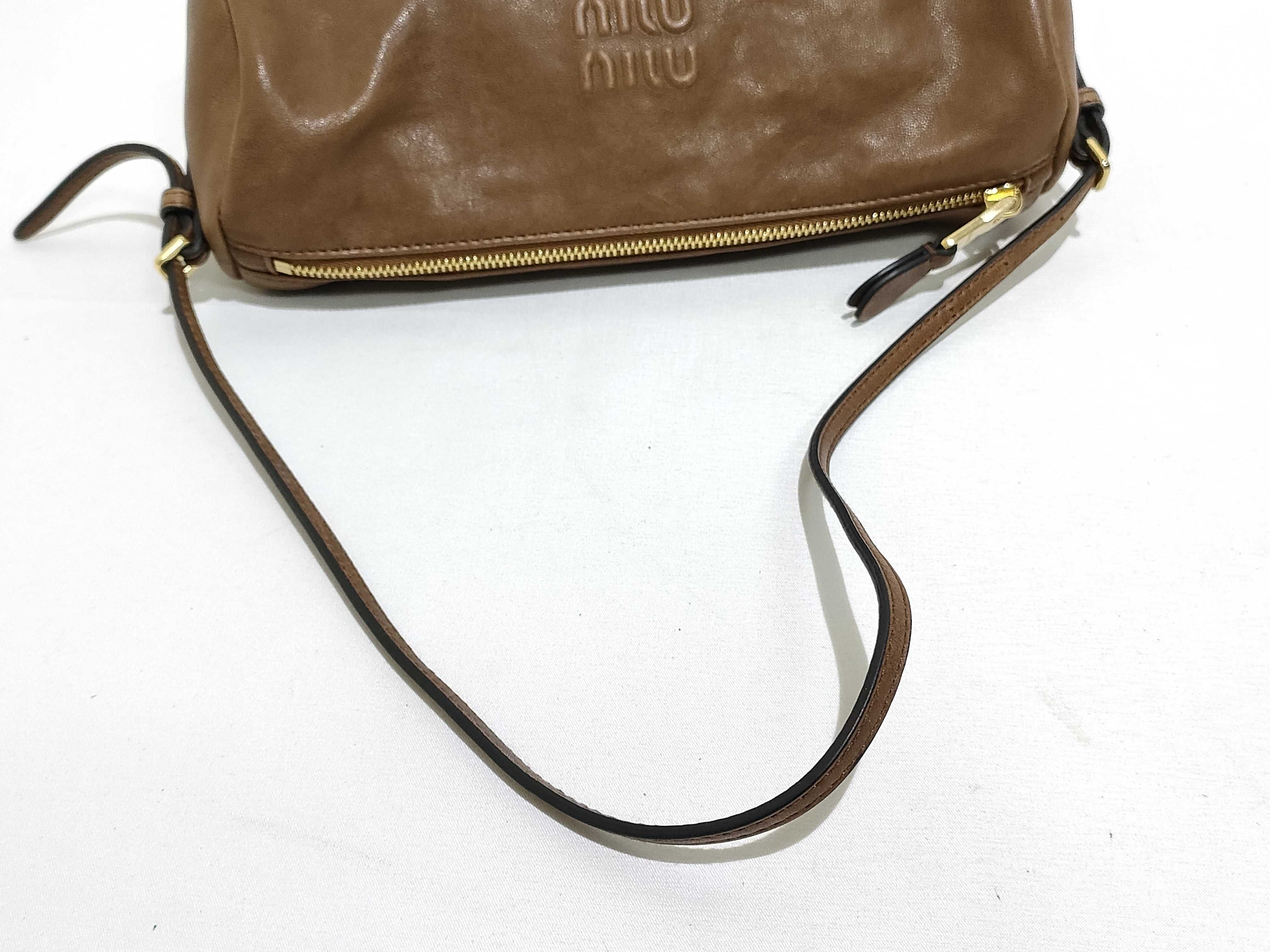Leather Shoulder Bag, Brown, 5NE851 (Shoulder Bag) — view 3