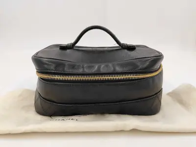 Bicolore Vanity Bag, Black
