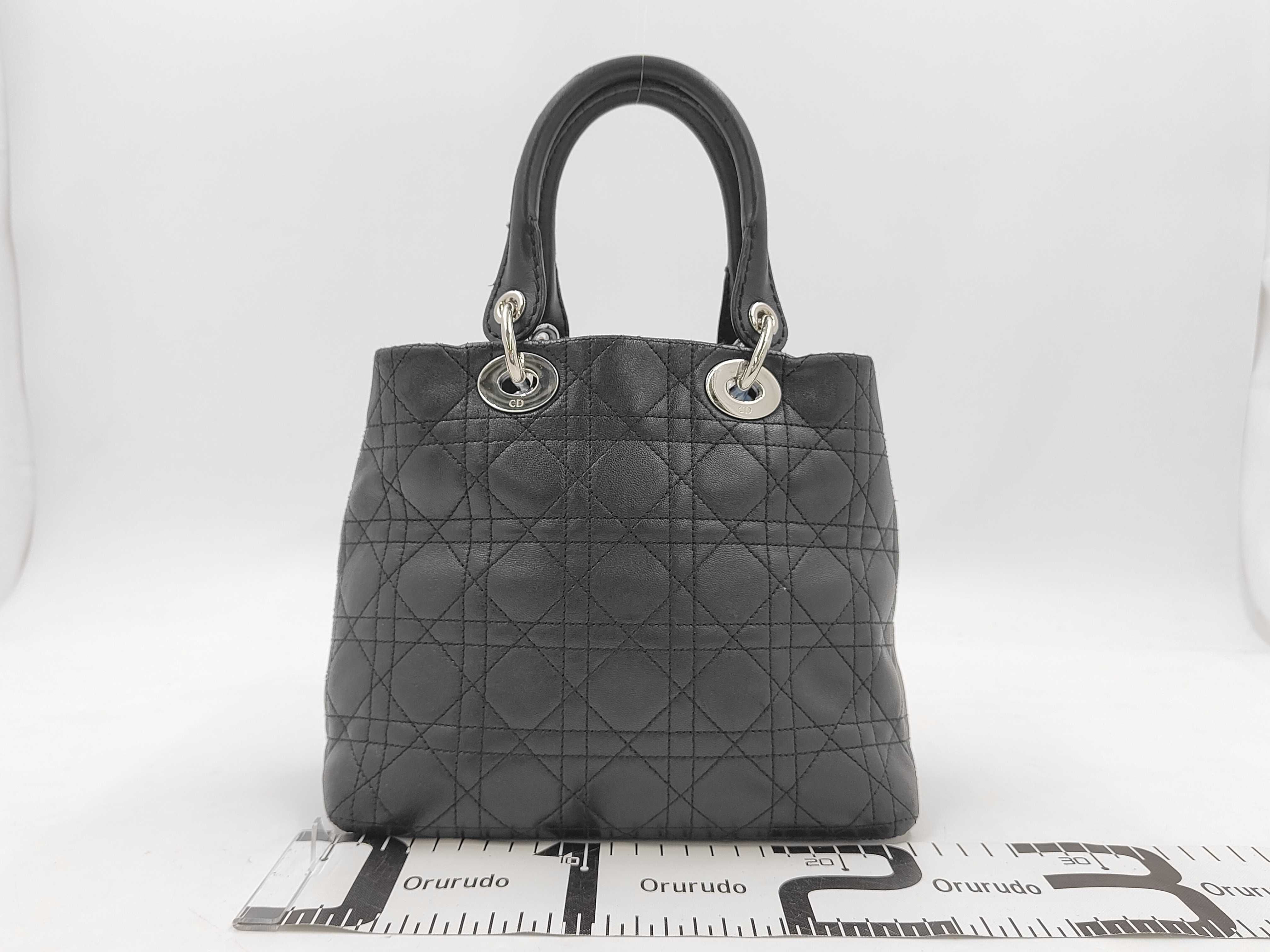 Lambskin Cannage Black Handbag — view 2