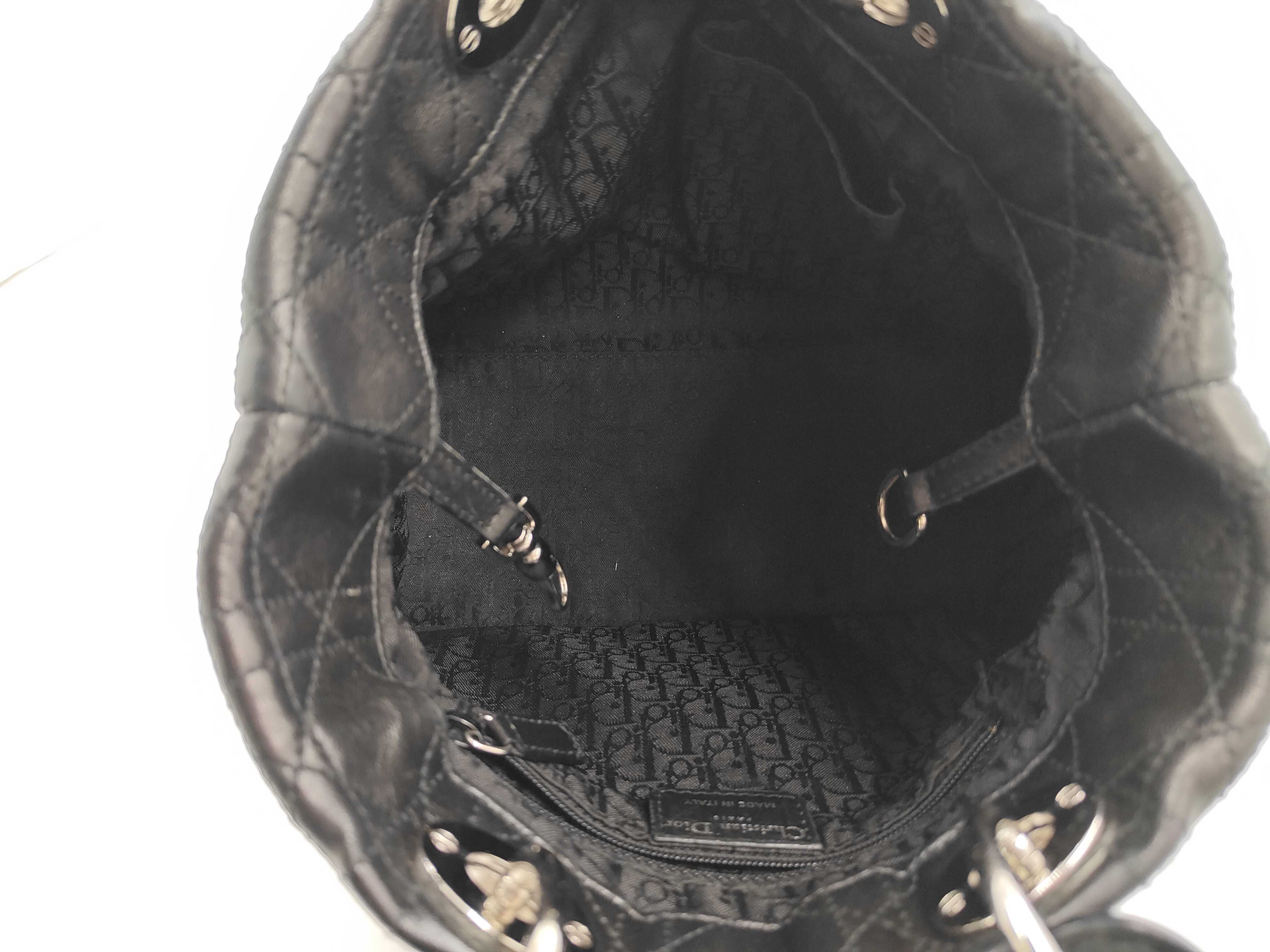 Lambskin Cannage Black Handbag — view 10