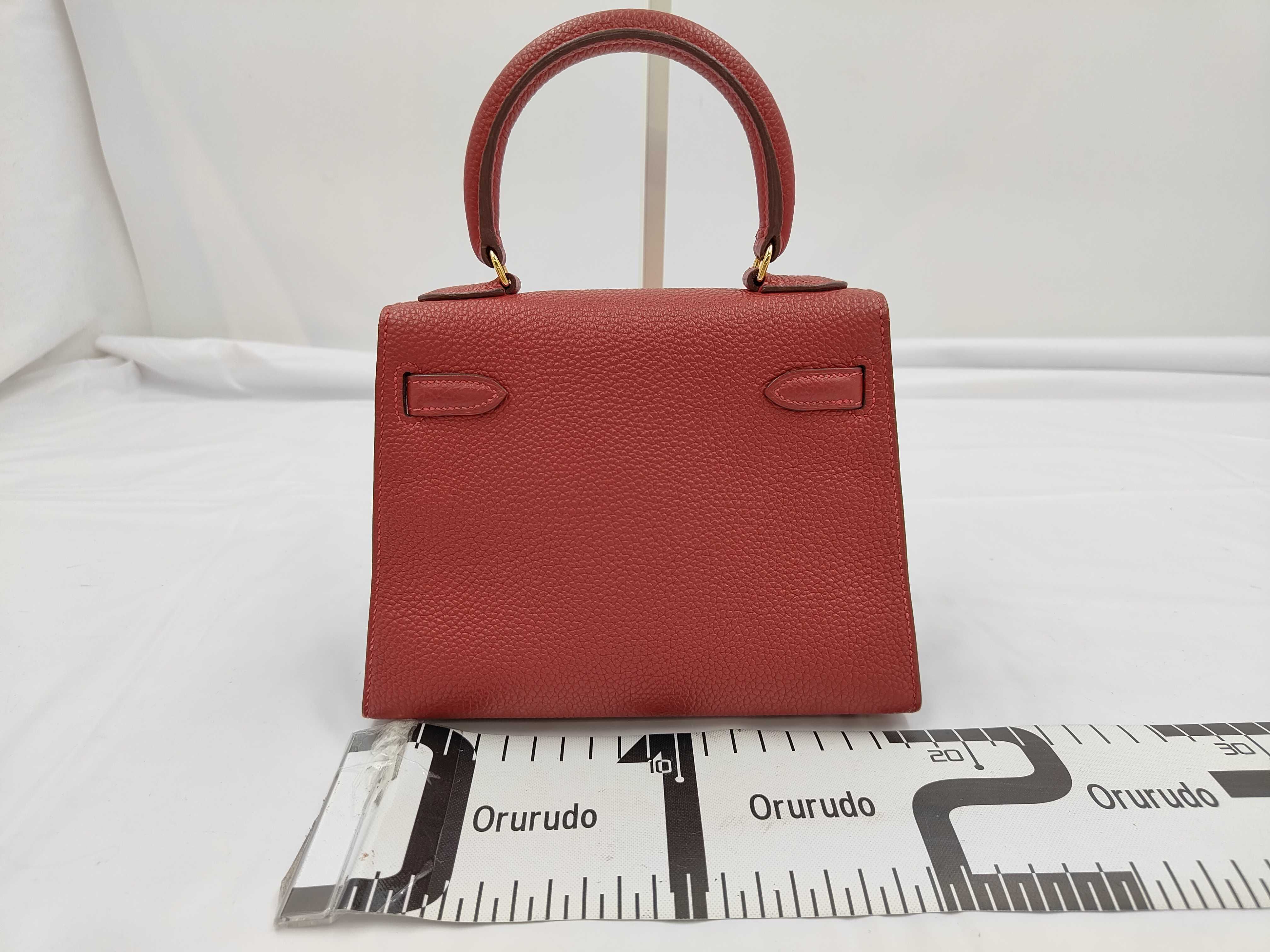 Mini Kelly Red Square K Handbag — view 2