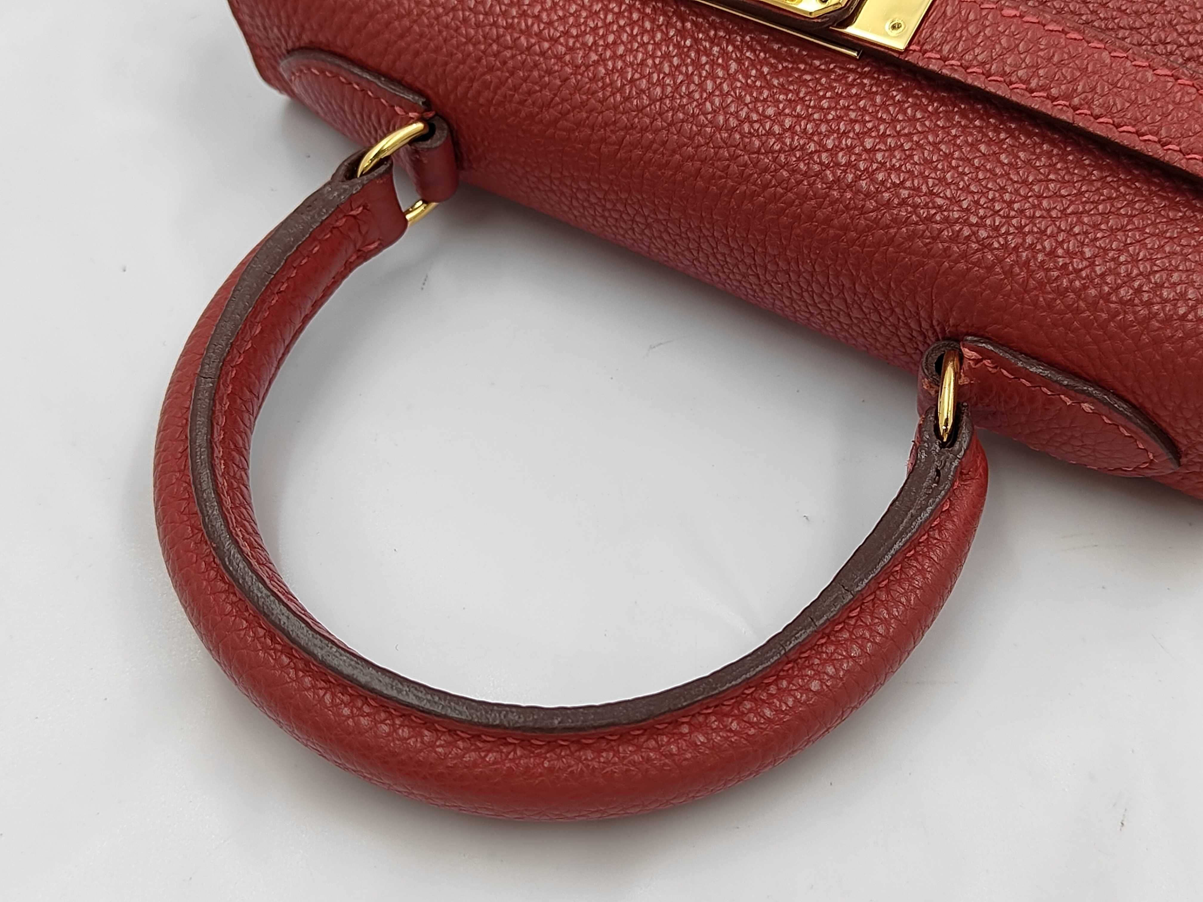 Mini Kelly Red Square K Handbag — view 3