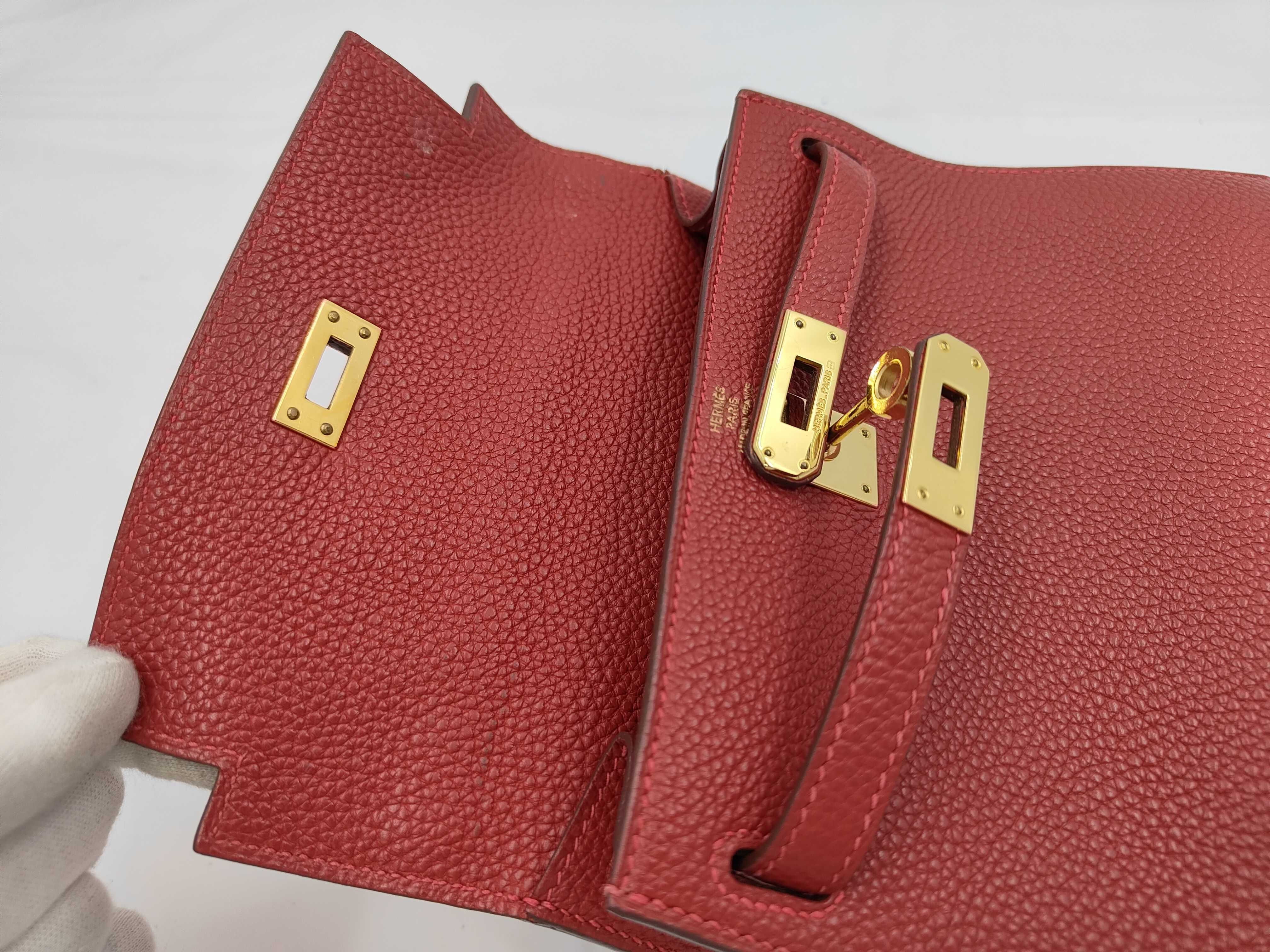 Mini Kelly Red Square K Handbag — view 8