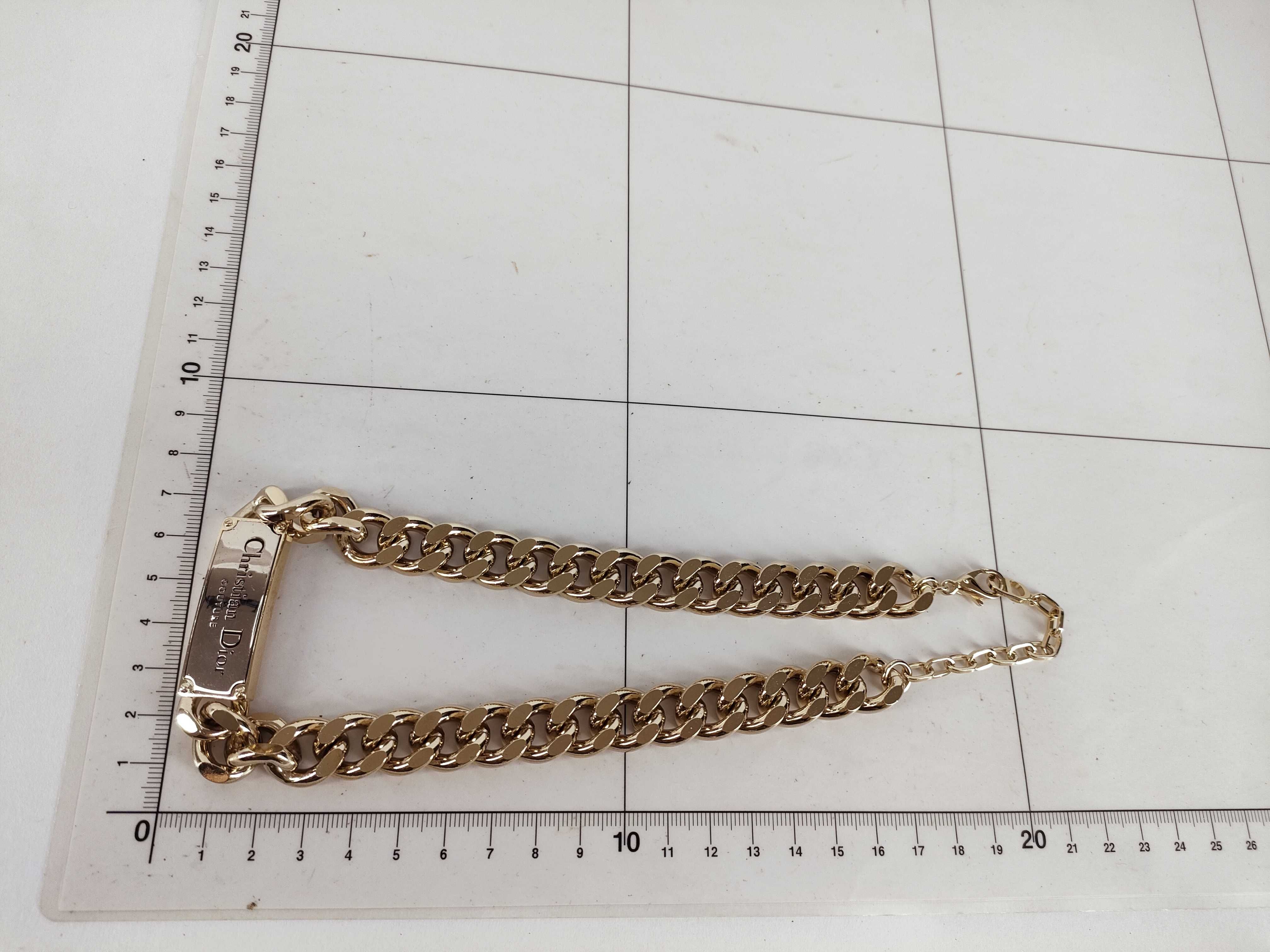 Couture Plate Chain Link Necklace — view 9